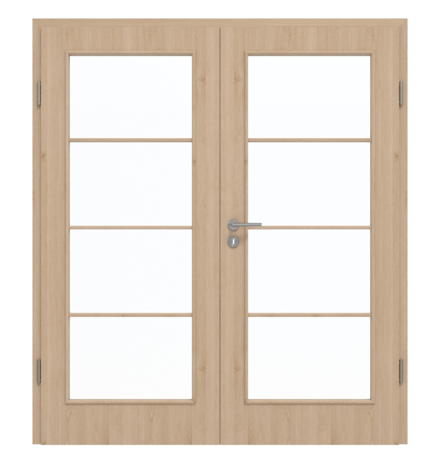 GARANT Doppelflügeltür inkl. Zarge Authentic Achat GCK08 mit Lichtausschnitt LA-3 Sprosse SP10