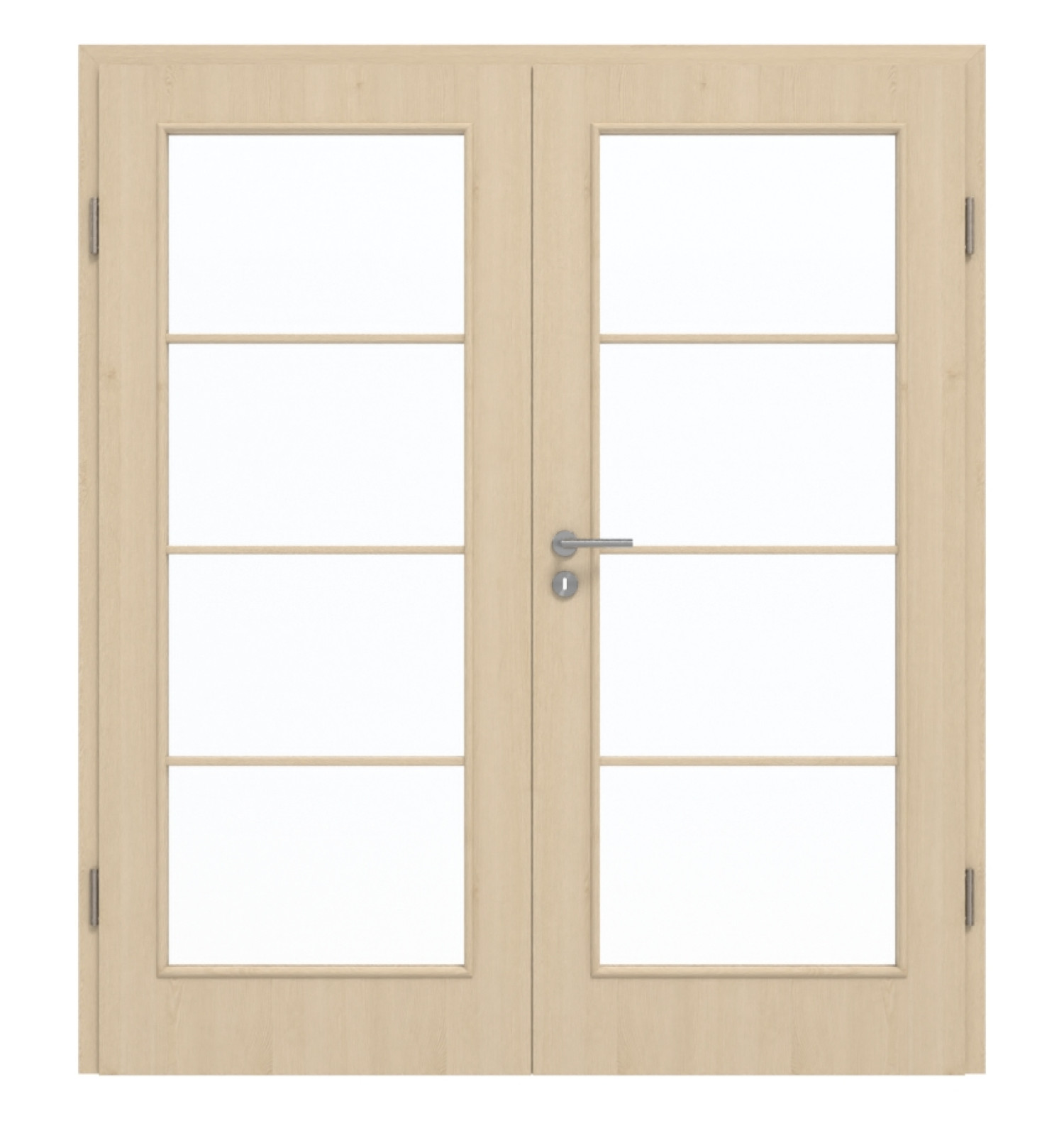 GARANT Doppelflügeltür inkl. Zarge Authentic Sand GCK08 mit Lichtausschnitt LA-3 Sprosse SP10
