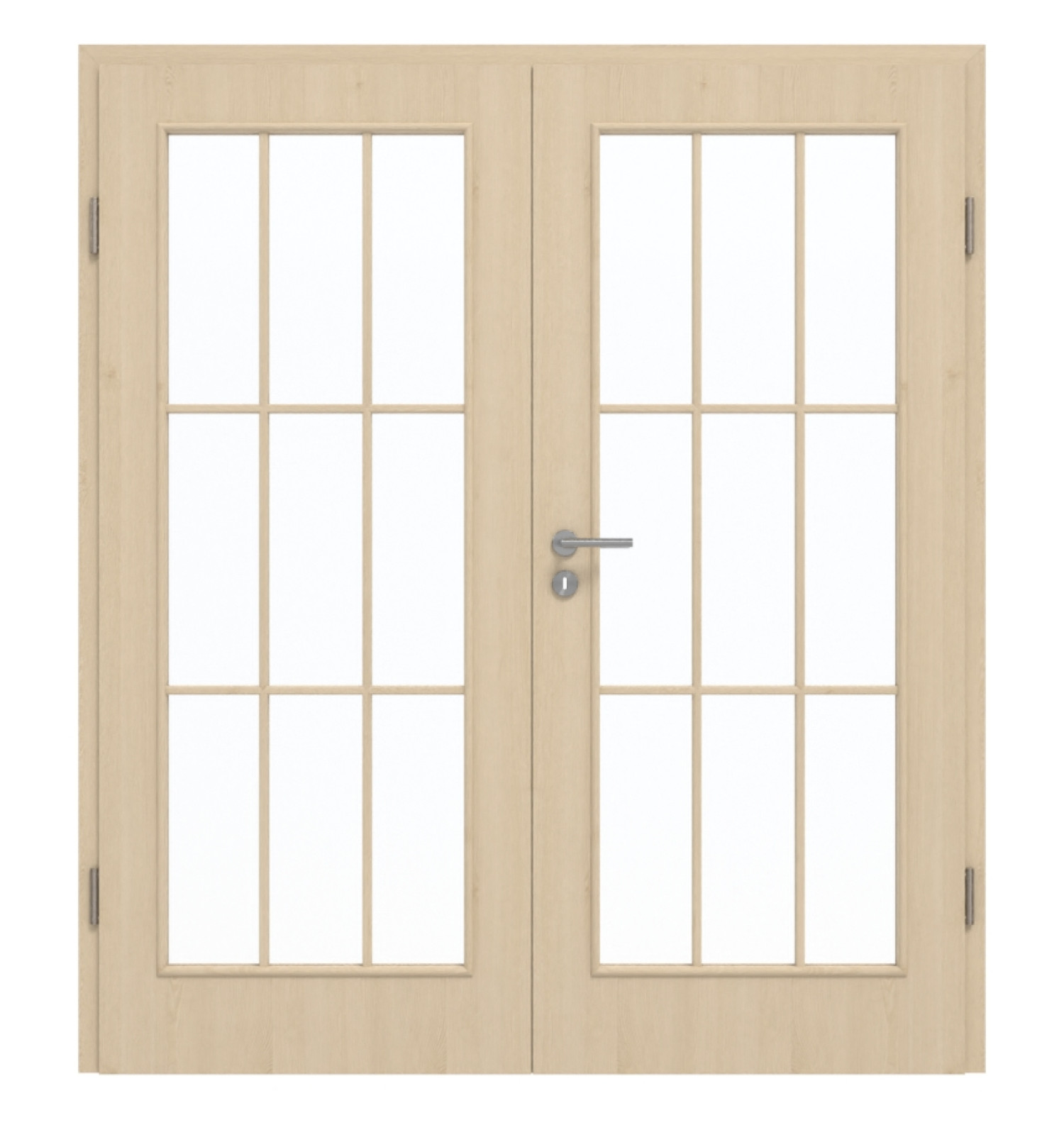 GARANT Doppelflügeltür inkl. Zarge Authentic Sand GCK08 mit Lichtausschnitt LA-3 Sprosse SP2