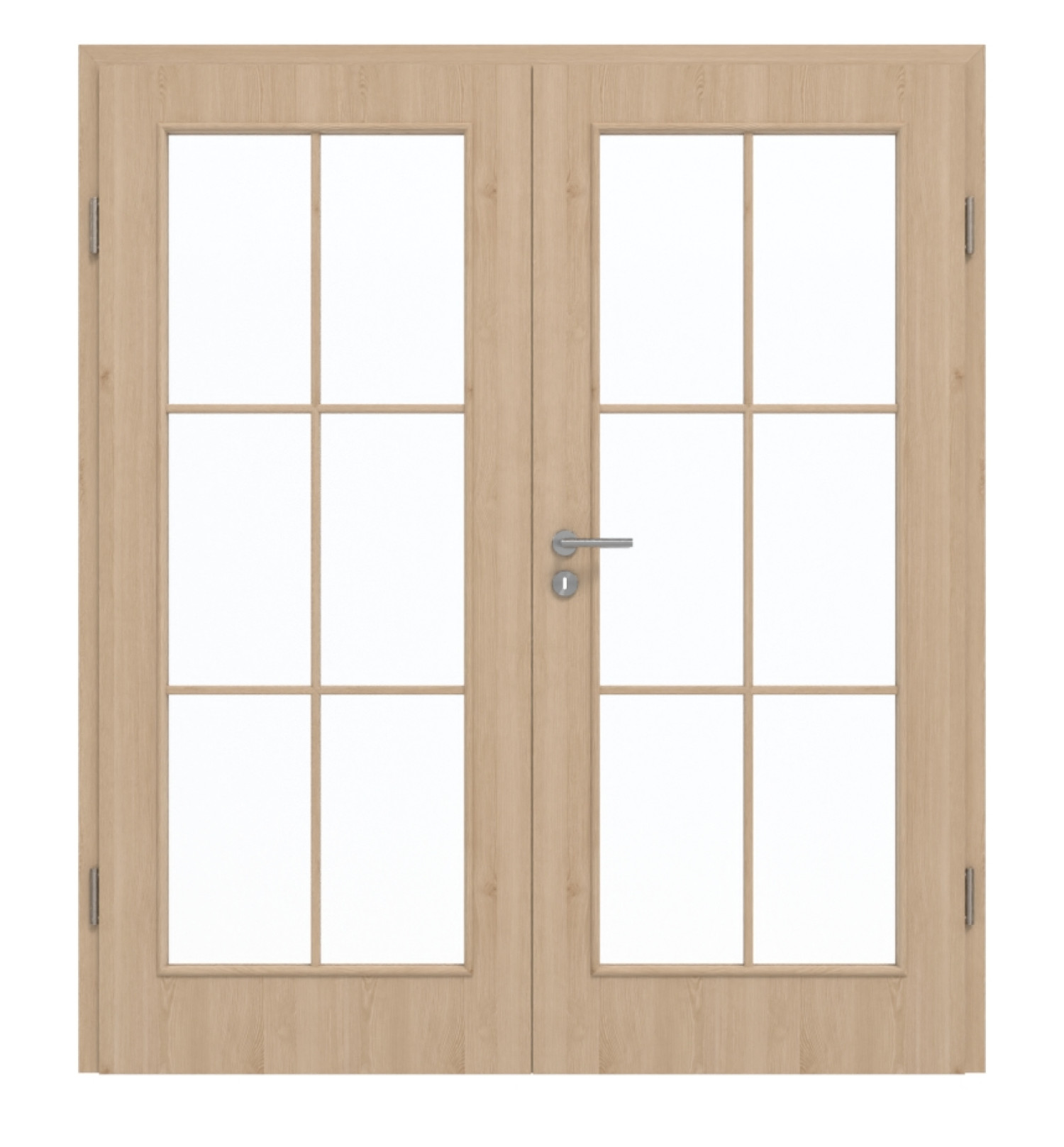GARANT Doppelflügeltür inkl. Zarge Authentic Achat GCK08 mit Lichtausschnitt LA-3 Sprosse SP4