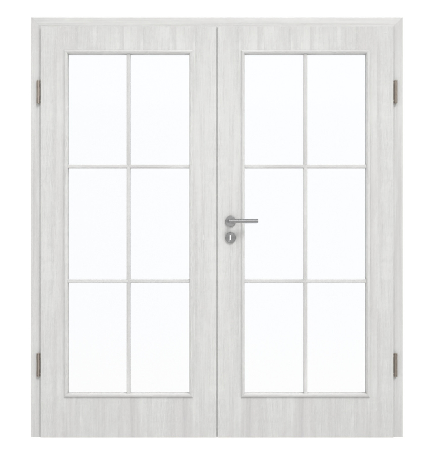 GARANT Doppelflügeltür inkl. Zarge Authentic Grigio CePaL mit Lichtausschnitt LA-3 Sprosse SP4