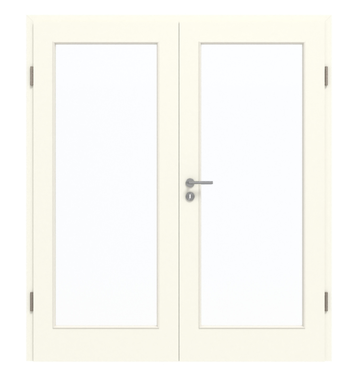 GARANT Doppelflügeltür inkl. Zarge W980ST15 Platinweiß GHK08 mit Lichtausschnitt LA-3