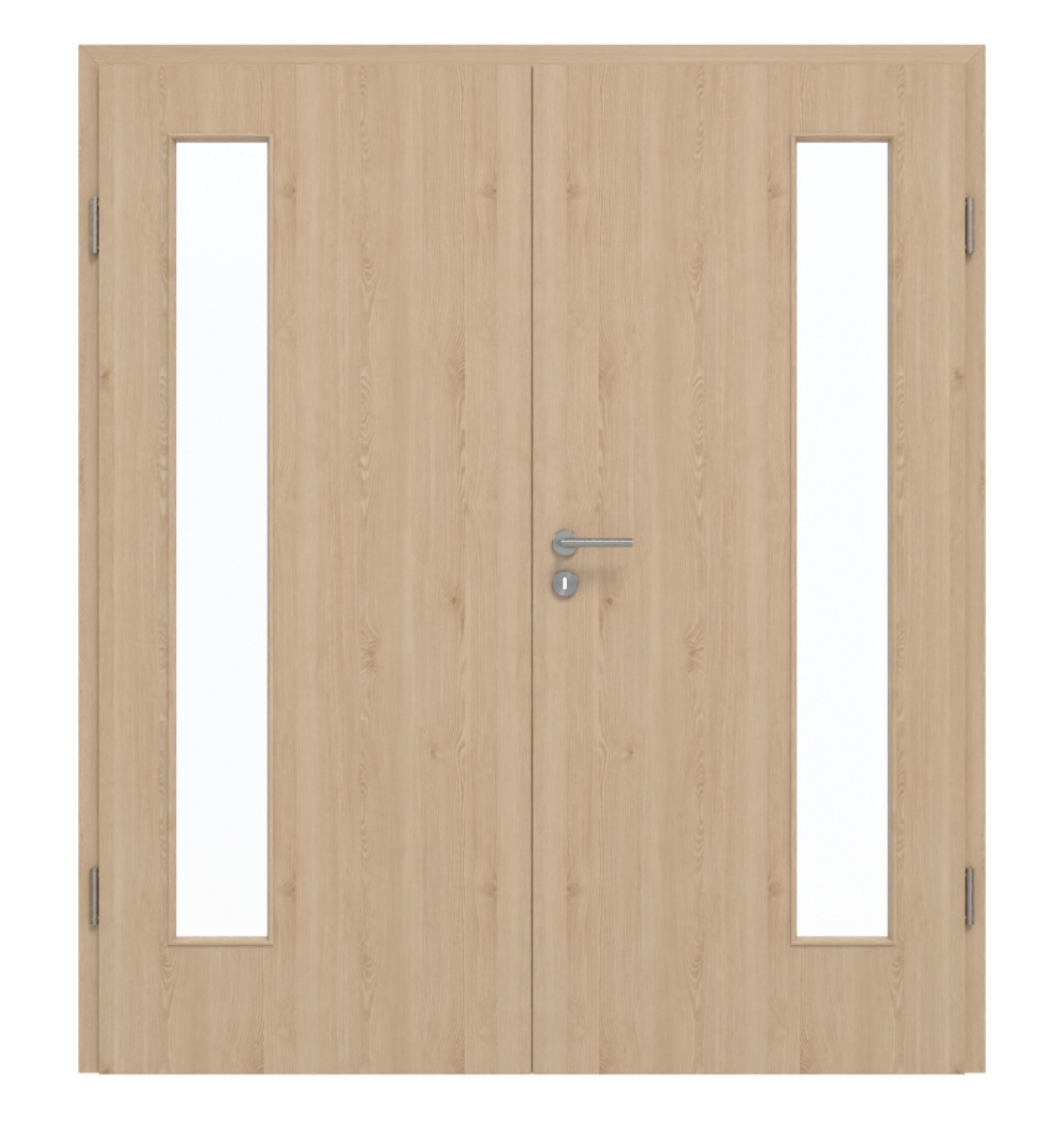 GARANT Doppelflügeltür inkl. Zarge Authentic Achat GCK08 mit Lichtausschnitt LA-4 bandseitig