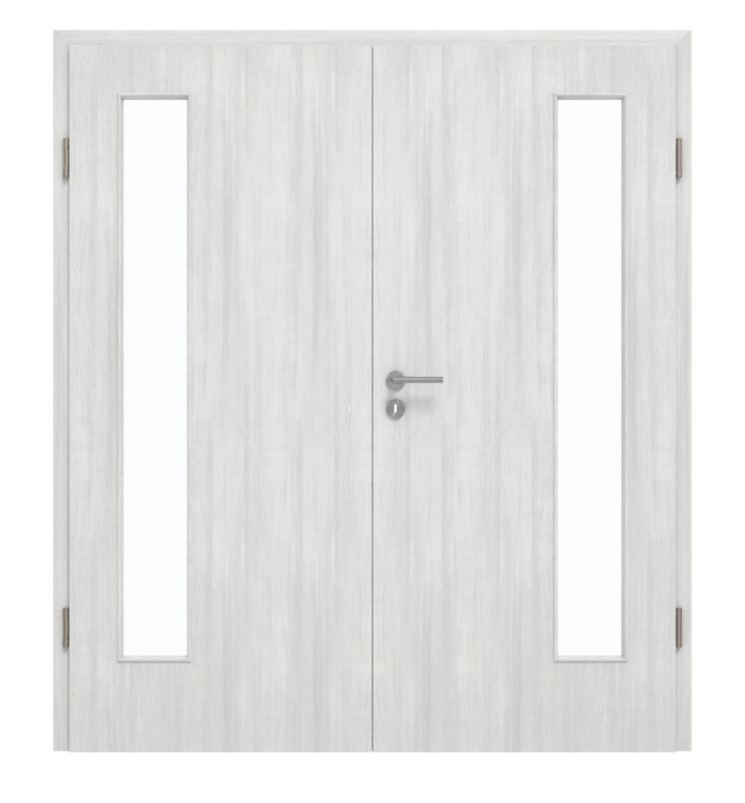 GARANT Doppelflügeltür inkl. Zarge Authentic Grigio CePaL mit Lichtausschnitt LA-4 bandseitig