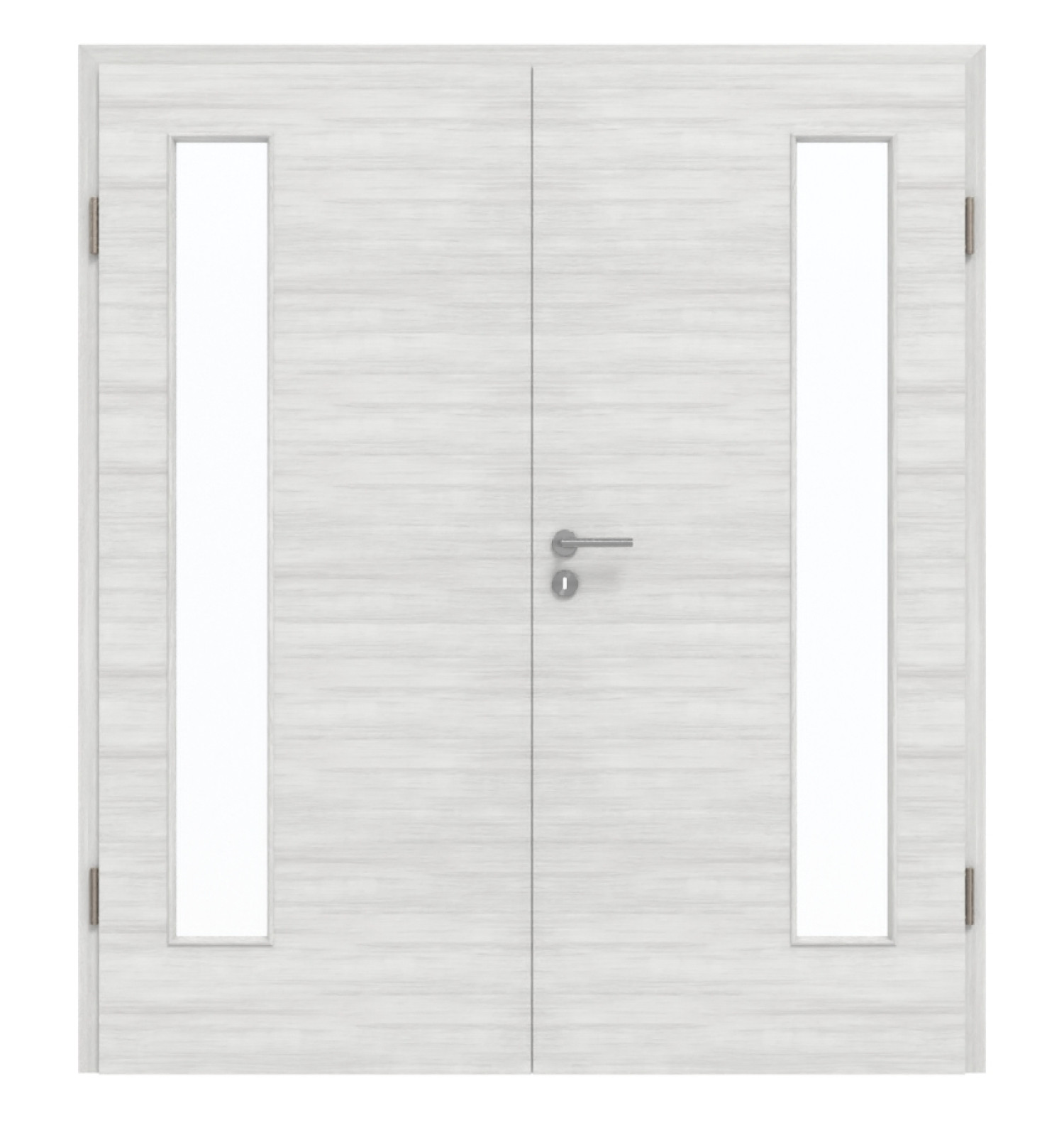GARANT Doppelflügeltür inkl. Zarge Quer Authentic Grigio GCK08 mit Lichtausschnitt LA-4 bandseitig