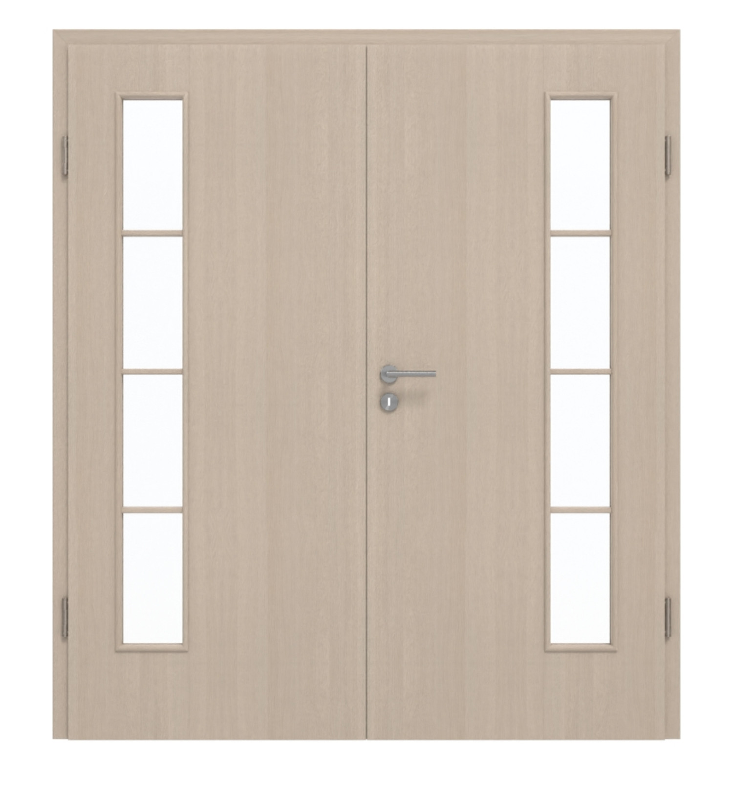 GARANT Doppelflügeltür inkl. Zarge Authentic Akazie CePaL mit Lichtausschnitt LA-4 bandseitig Sprosse SP10