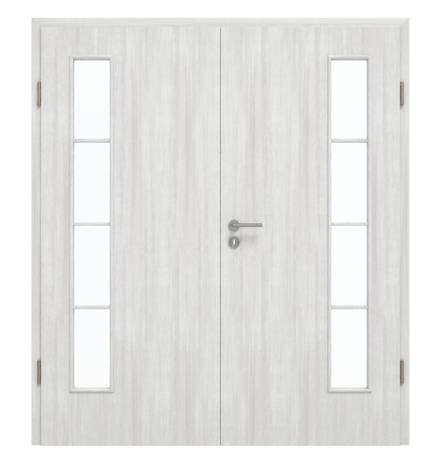 GARANT Doppelflügeltür inkl. Zarge Authentic Grigio CePaL mit Lichtausschnitt LA-4 bandseitig Sprosse SP10