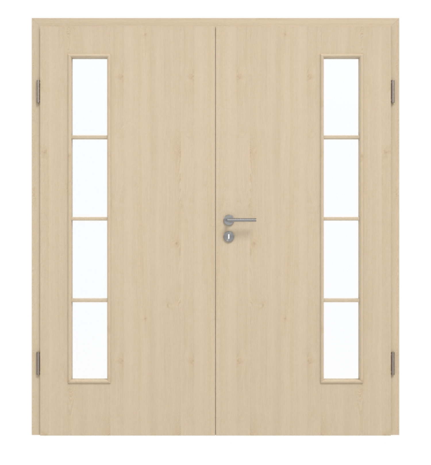 GARANT Doppelflügeltür inkl. Zarge Authentic Sand GCK08 mit Lichtausschnitt LA-4 bandseitig Sprosse SP10