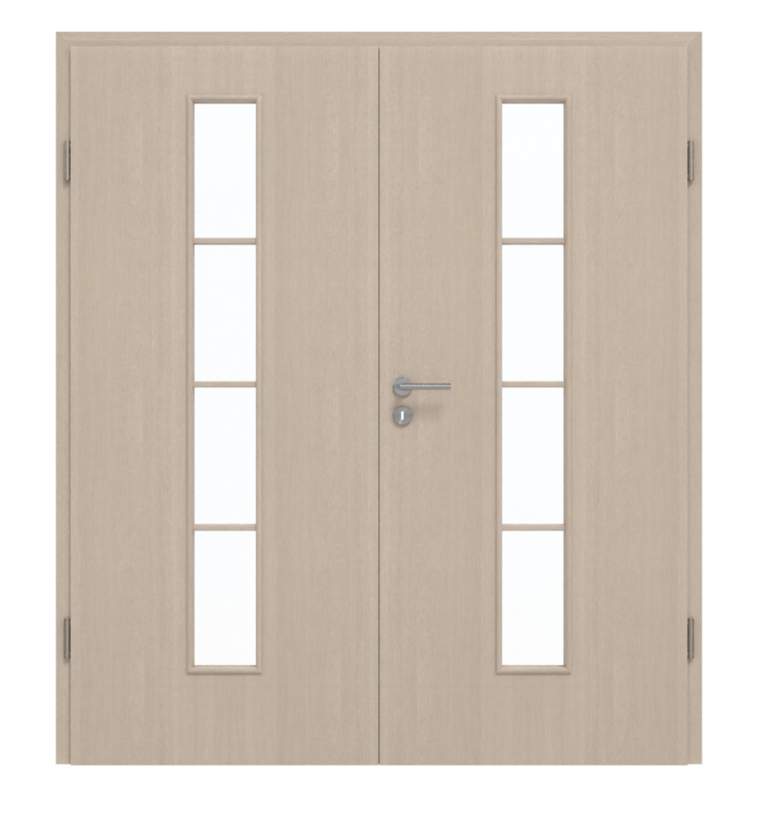 GARANT Doppelflügeltür inkl. Zarge Authentic Akazie GCK08 mit Lichtausschnitt LA-4 mittig Sprosse SP10