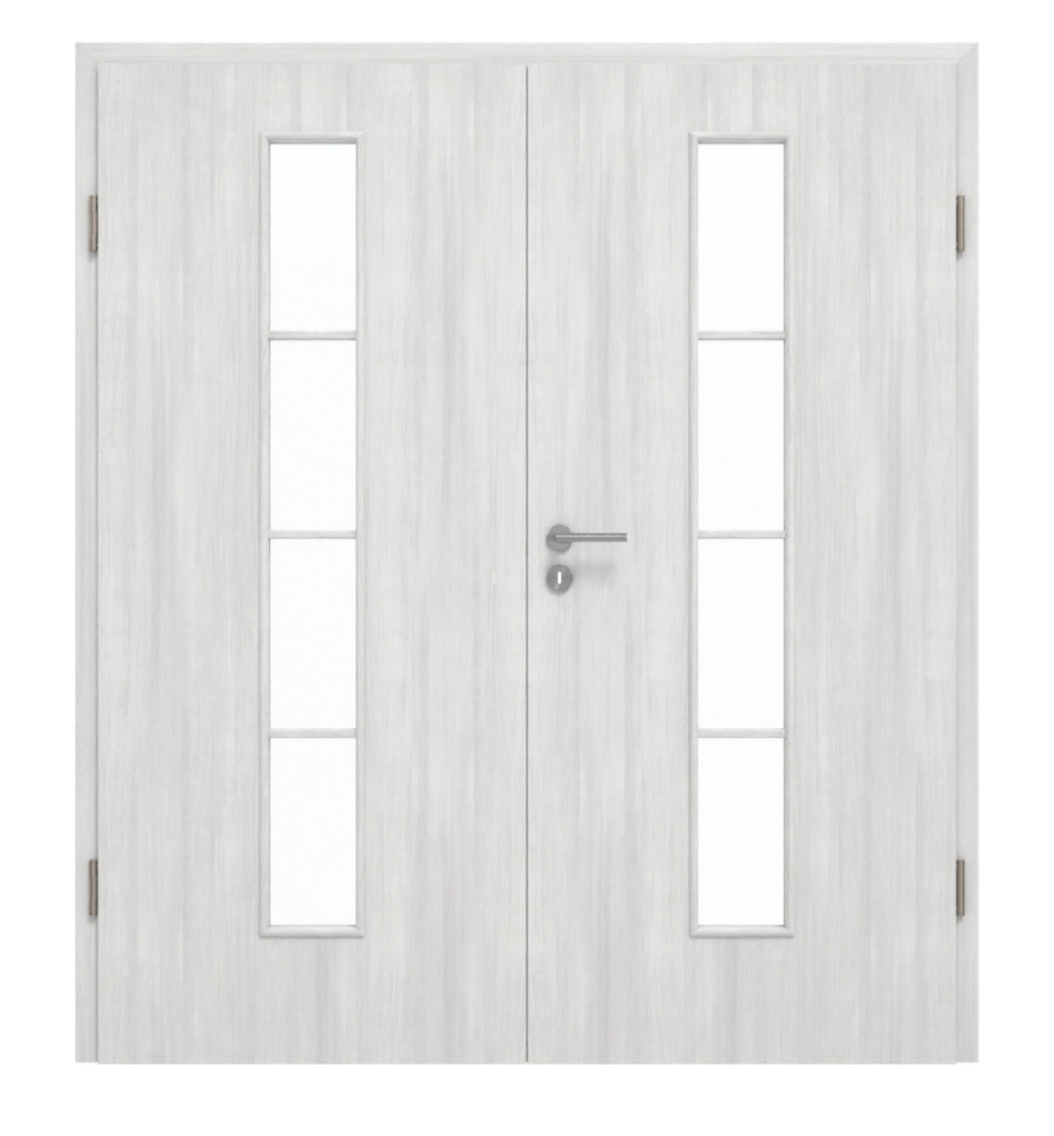 GARANT Doppelflügeltür inkl. Zarge Authentic Grigio CePaL mit Lichtausschnitt LA-4 mittig Sprosse SP10