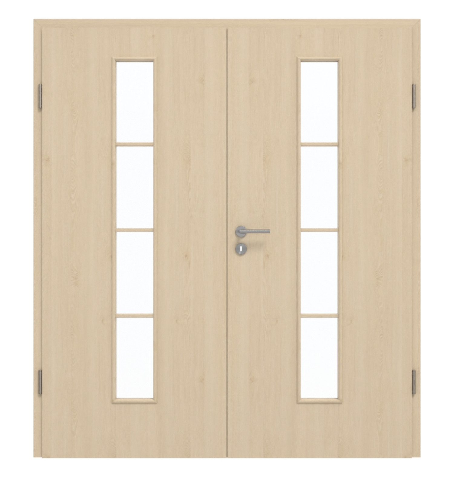 GARANT Doppelflügeltür inkl. Zarge Authentic Sand GCK08 mit Lichtausschnitt LA-4 mittig Sprosse SP10