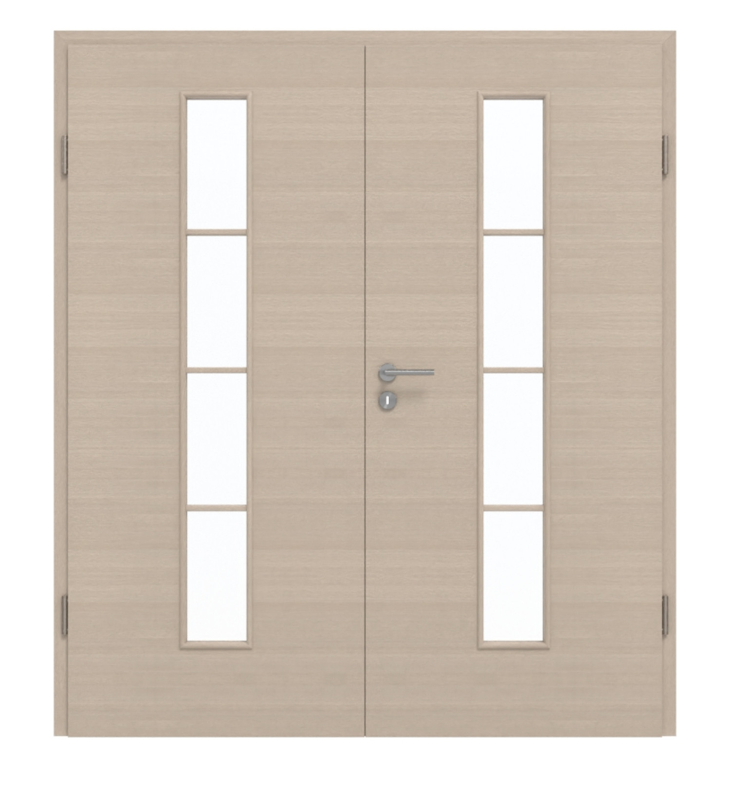 GARANT Doppelflügeltür inkl. Zarge Quer Authentic Akazie GCK08 mit Lichtausschnitt LA-4 mittig Sprosse SP10