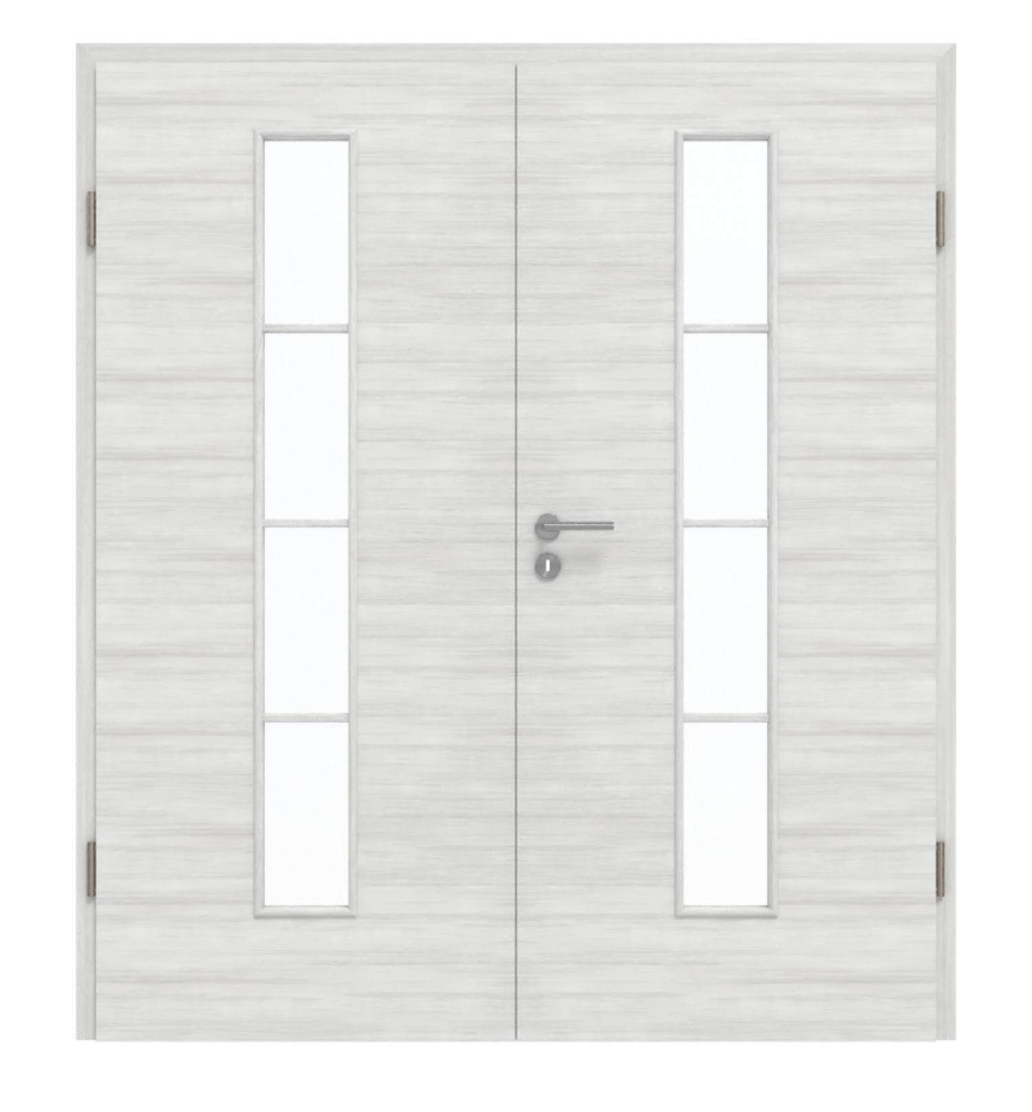 GARANT Doppelflügeltür inkl. Zarge Quer Authentic Grigio GCK08 mit Lichtausschnitt LA-4 mittig Sprosse SP10