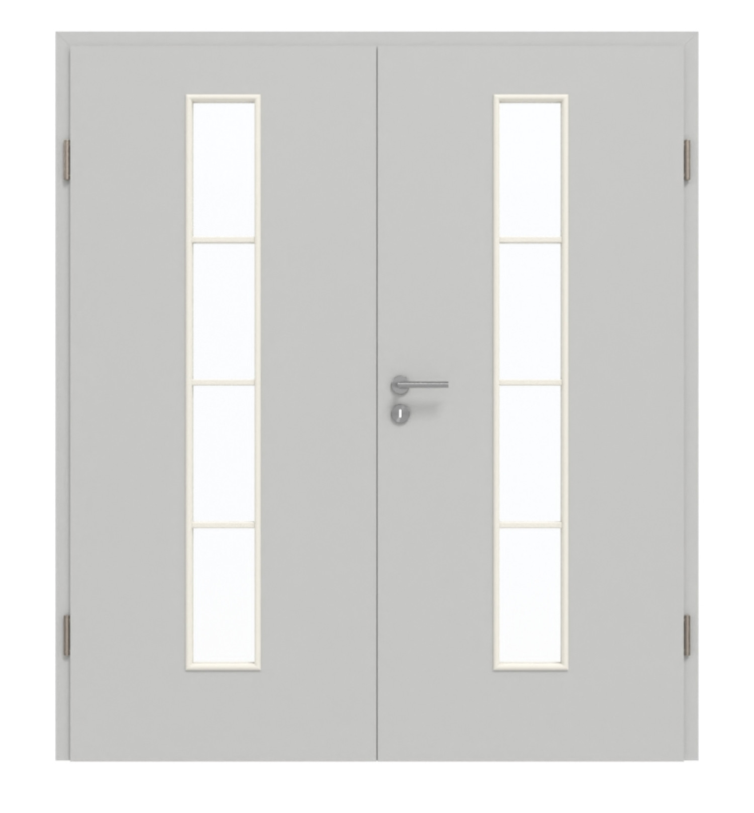GARANT Doppelflügeltür inkl. Zarge D92-60 Dove Grey Resopal mit Lichtausschnitt LA-4 mittig Sprosse SP10