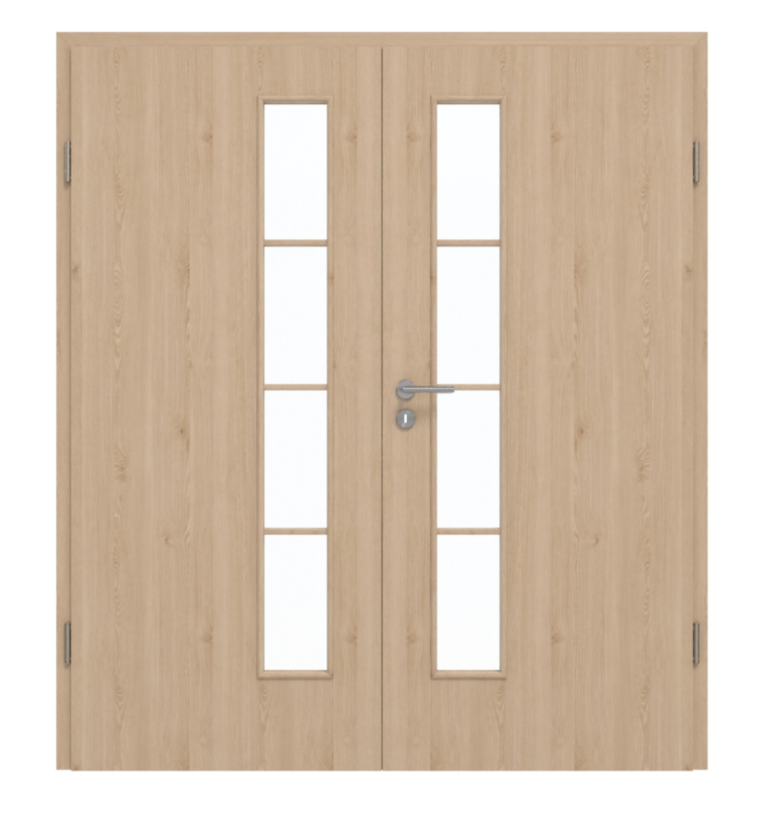GARANT Doppelflügeltür inkl. Zarge Authentic Achat GCK08 mit Lichtausschnitt LA-4 schlossseitig Sprosse SP10