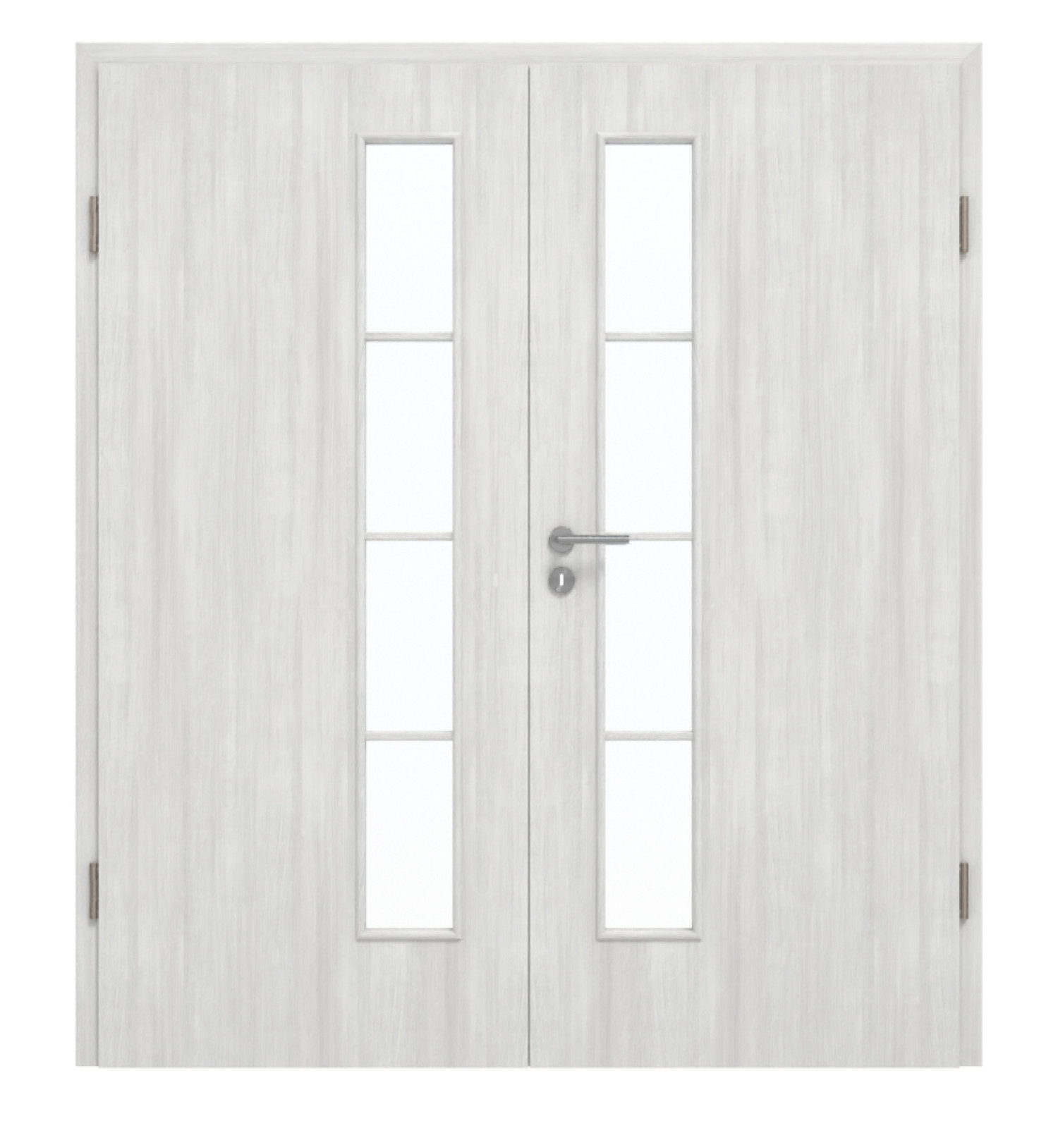 GARANT Doppelflügeltür inkl. Zarge Authentic Grigio CePaL mit Lichtausschnitt LA-4 schlossseitig Sprosse SP10