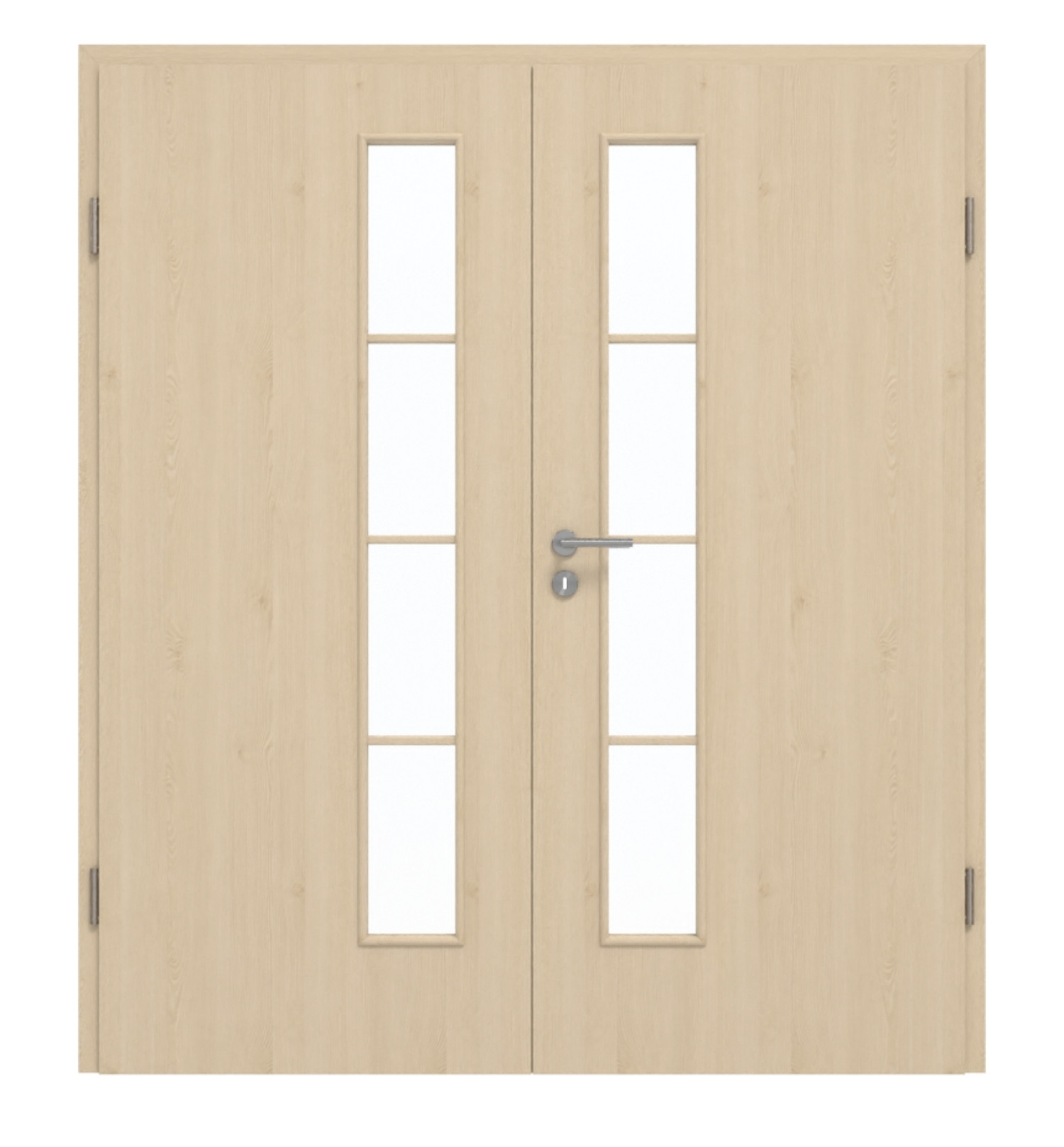 GARANT Doppelflügeltür inkl. Zarge Authentic Sand GCK08 mit Lichtausschnitt LA-4 schlossseitig Sprosse SP10
