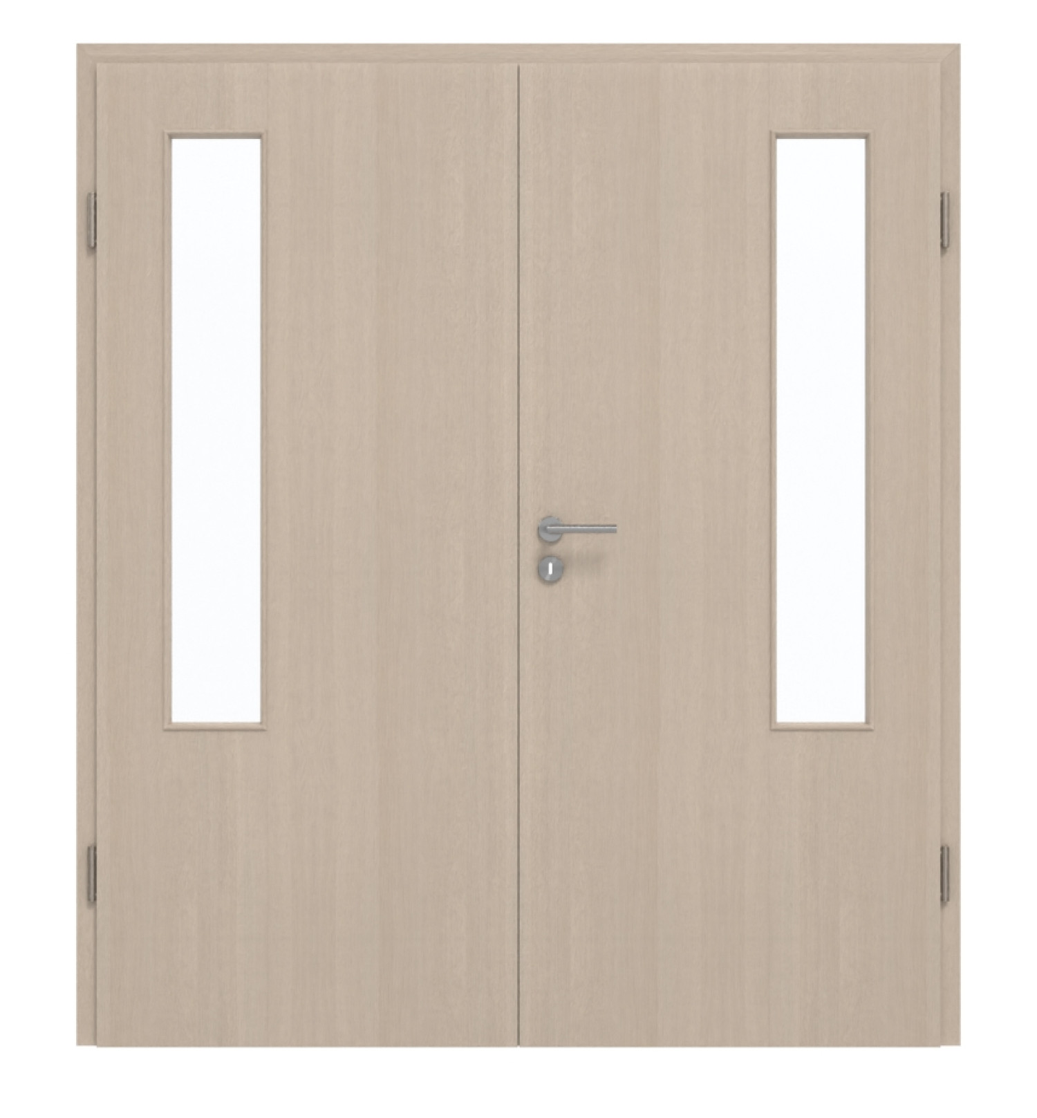 GARANT Doppelflügeltür inkl. Zarge Authentic Akazie GCK08 mit Lichtausschnitt LA-5 bandseitig