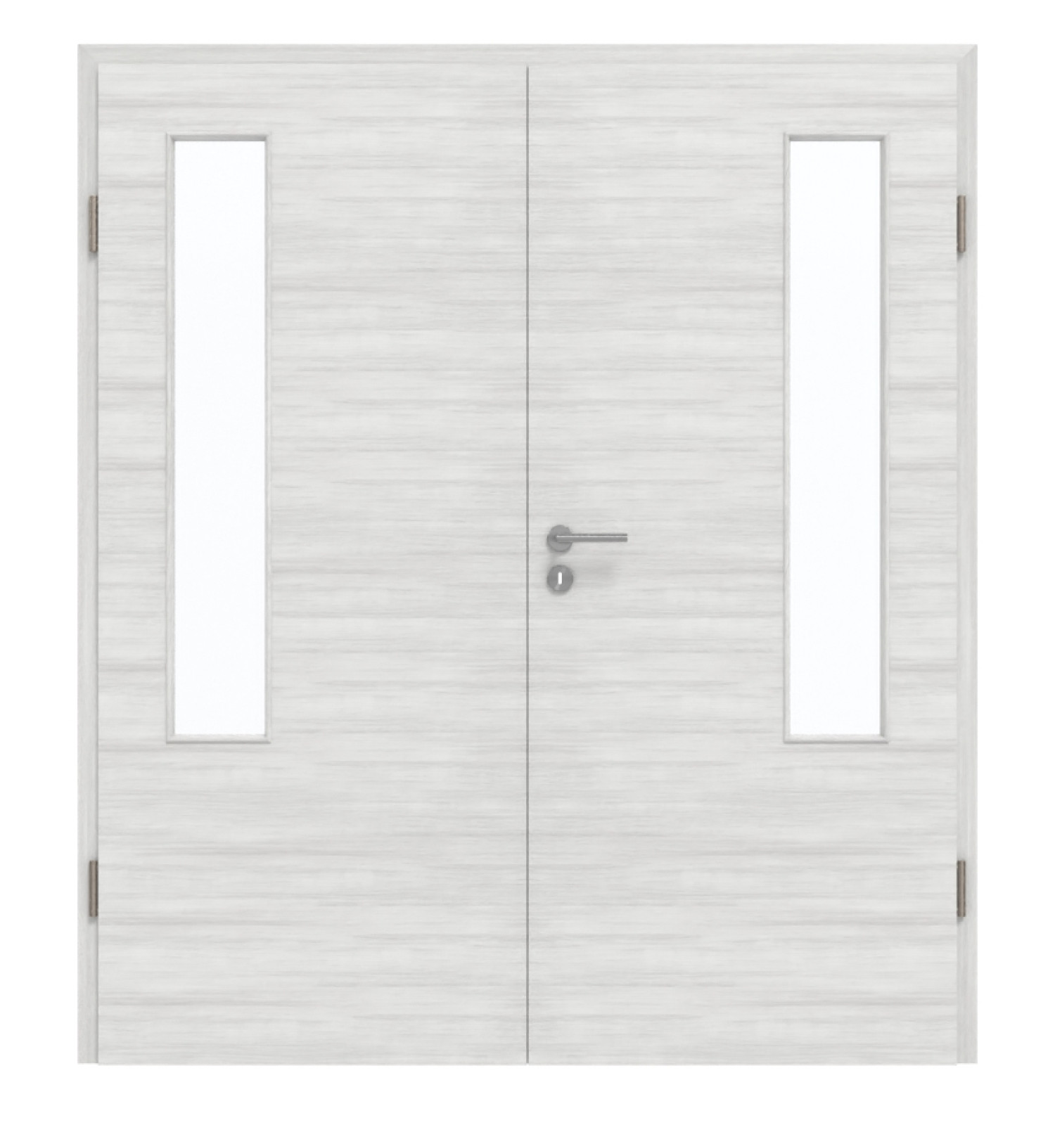 GARANT Doppelflügeltür inkl. Zarge Quer Authentic Grigio GCK08 mit Lichtausschnitt LA-5 bandseitig