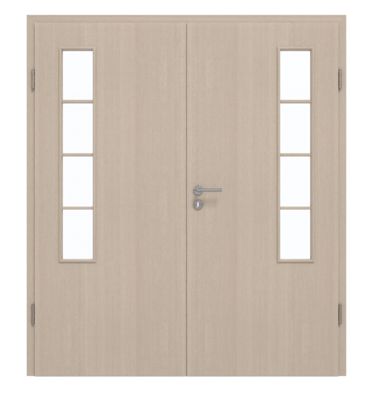 GARANT Doppelflügeltür inkl. Zarge Authentic Akazie CePaL mit Lichtausschnitt LA-5 bandseitig Sprosse SP10