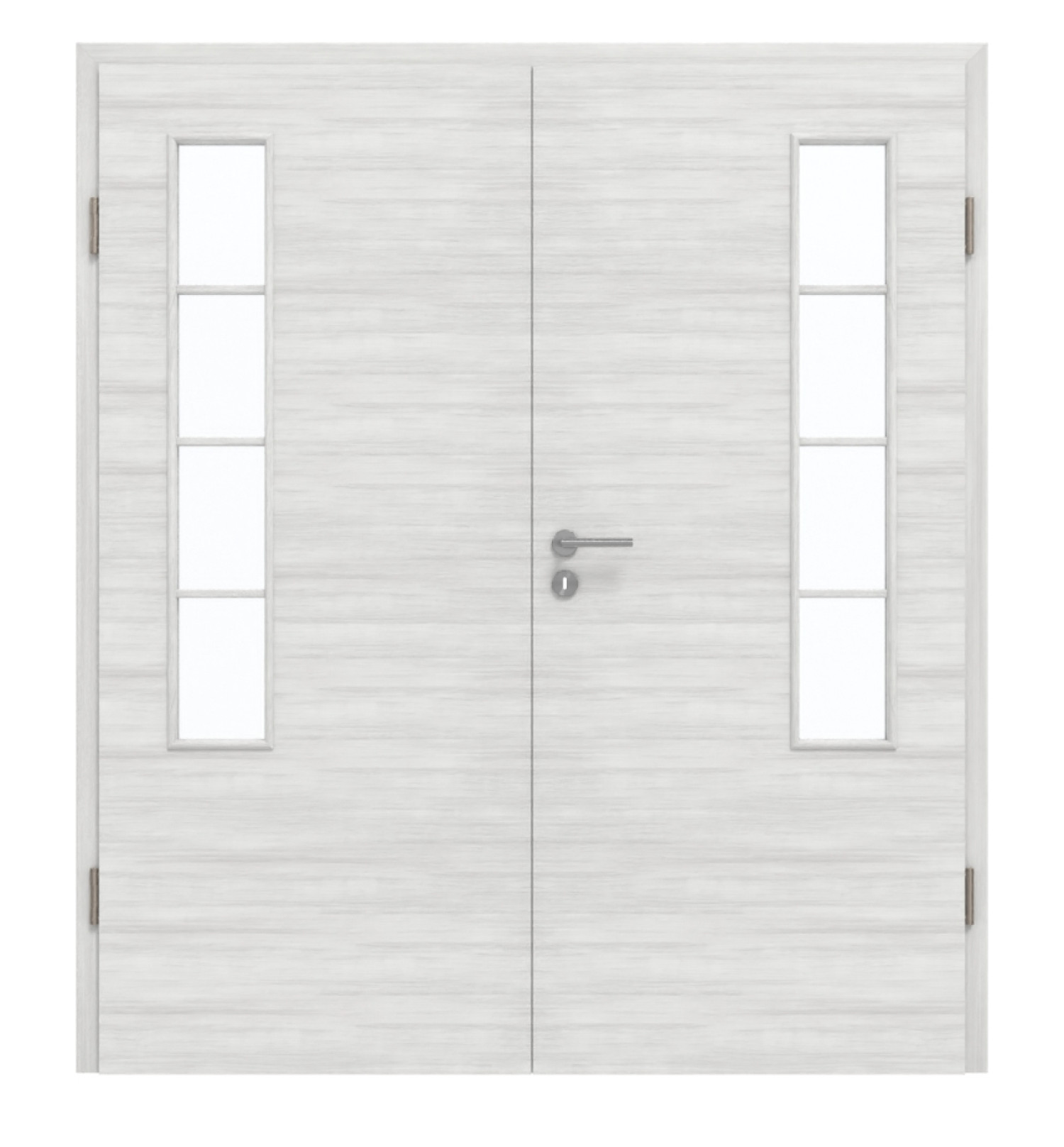 GARANT Doppelflügeltür inkl. Zarge Quer Authentic Grigio CePaL mit Lichtausschnitt LA-5 bandseitig Sprosse SP10