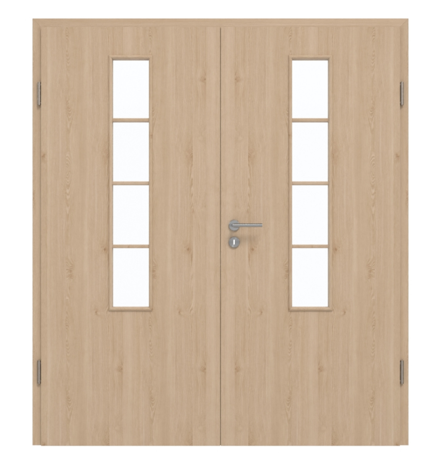 GARANT Doppelflügeltür inkl. Zarge Authentic Achat GCK08 mit Lichtausschnitt LA-5 schlossseitig Sprosse SP10