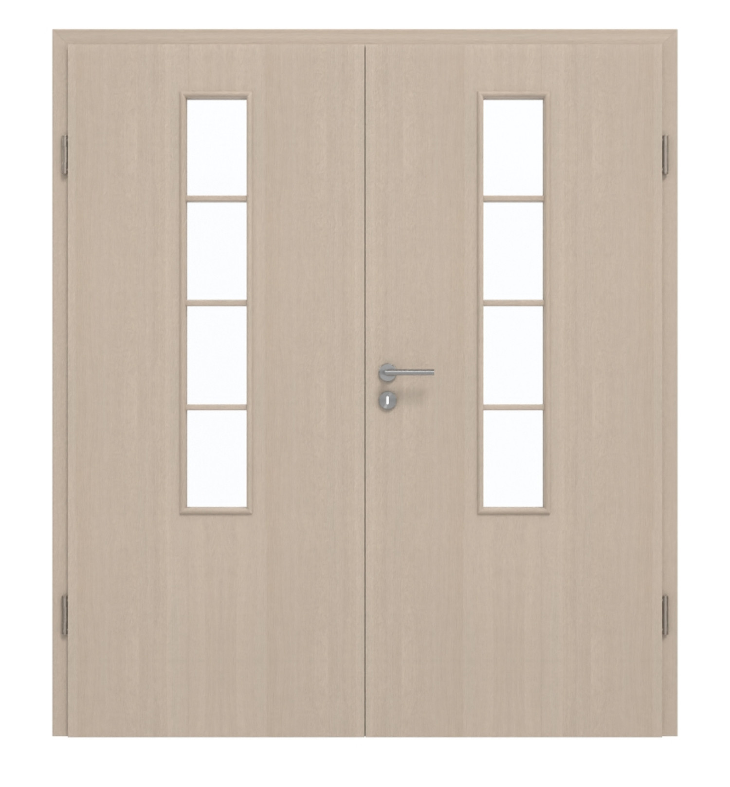 GARANT Doppelflügeltür inkl. Zarge Authentic Akazie CePaL mit Lichtausschnitt LA-5 schlossseitig Sprosse SP10