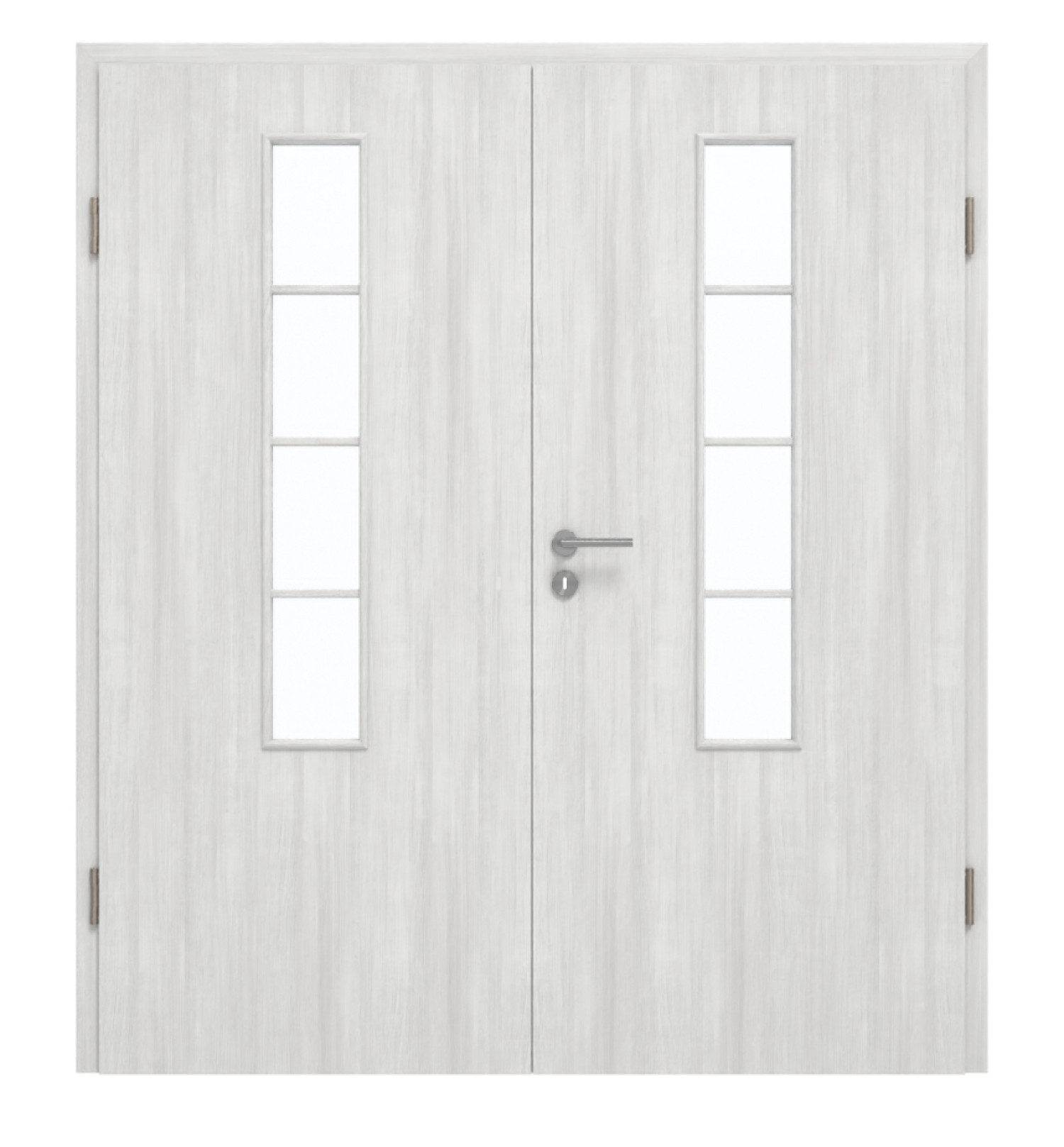 GARANT Doppelflügeltür inkl. Zarge Authentic Grigio CePaL mit Lichtausschnitt LA-5 schlossseitig Sprosse SP10