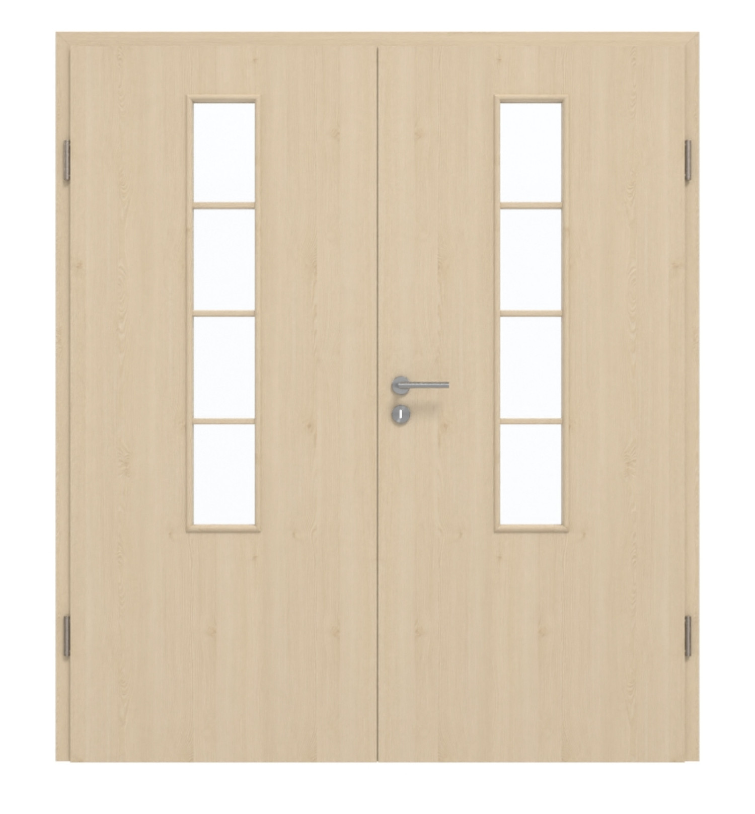 GARANT Doppelflügeltür inkl. Zarge Authentic Sand GCK08 mit Lichtausschnitt LA-5 schlossseitig Sprosse SP10