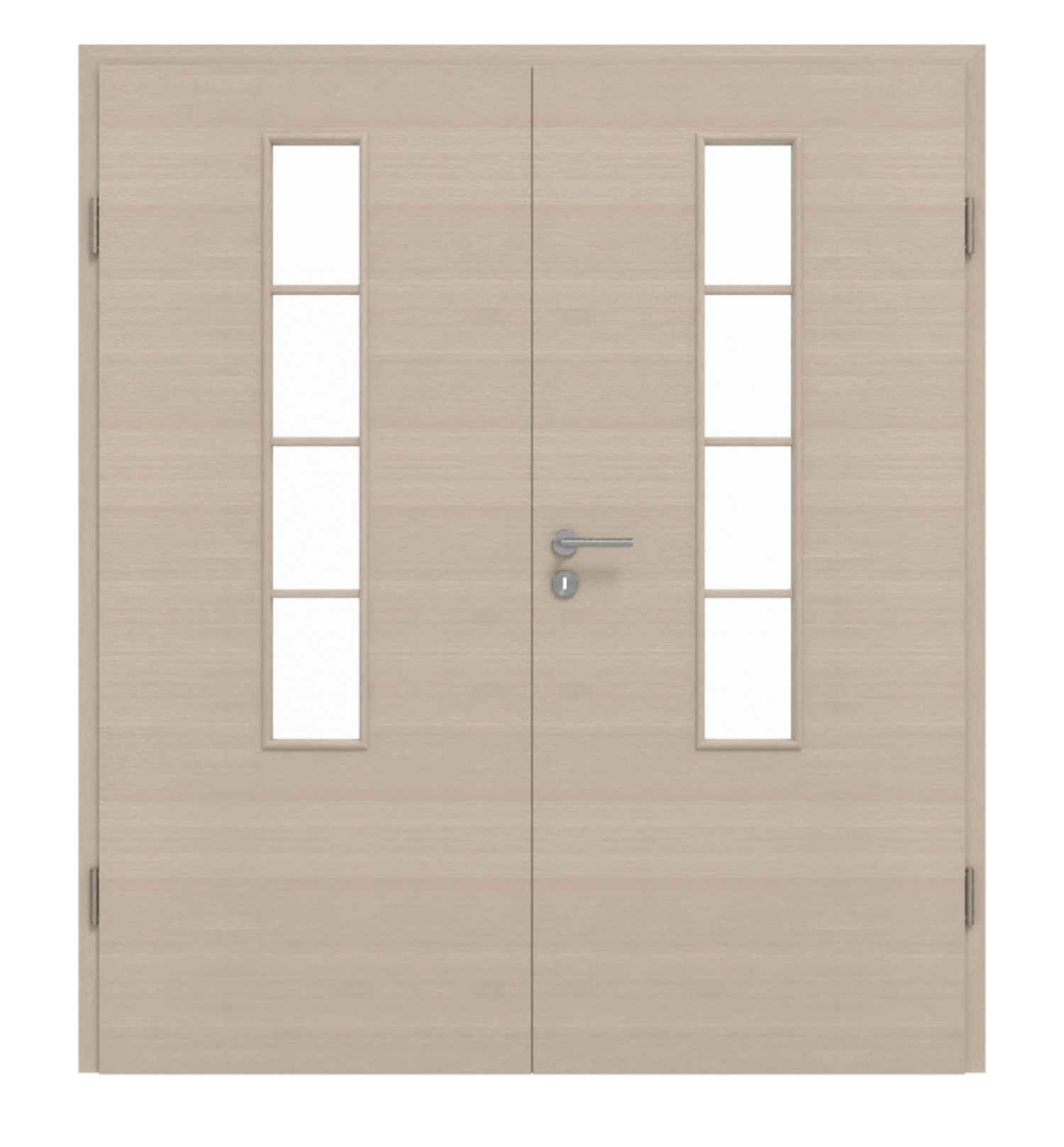 GARANT Doppelflügeltür inkl. Zarge Quer Authentic Akazie GCK08 mit Lichtausschnitt LA-5 mittig Sprosse SP10