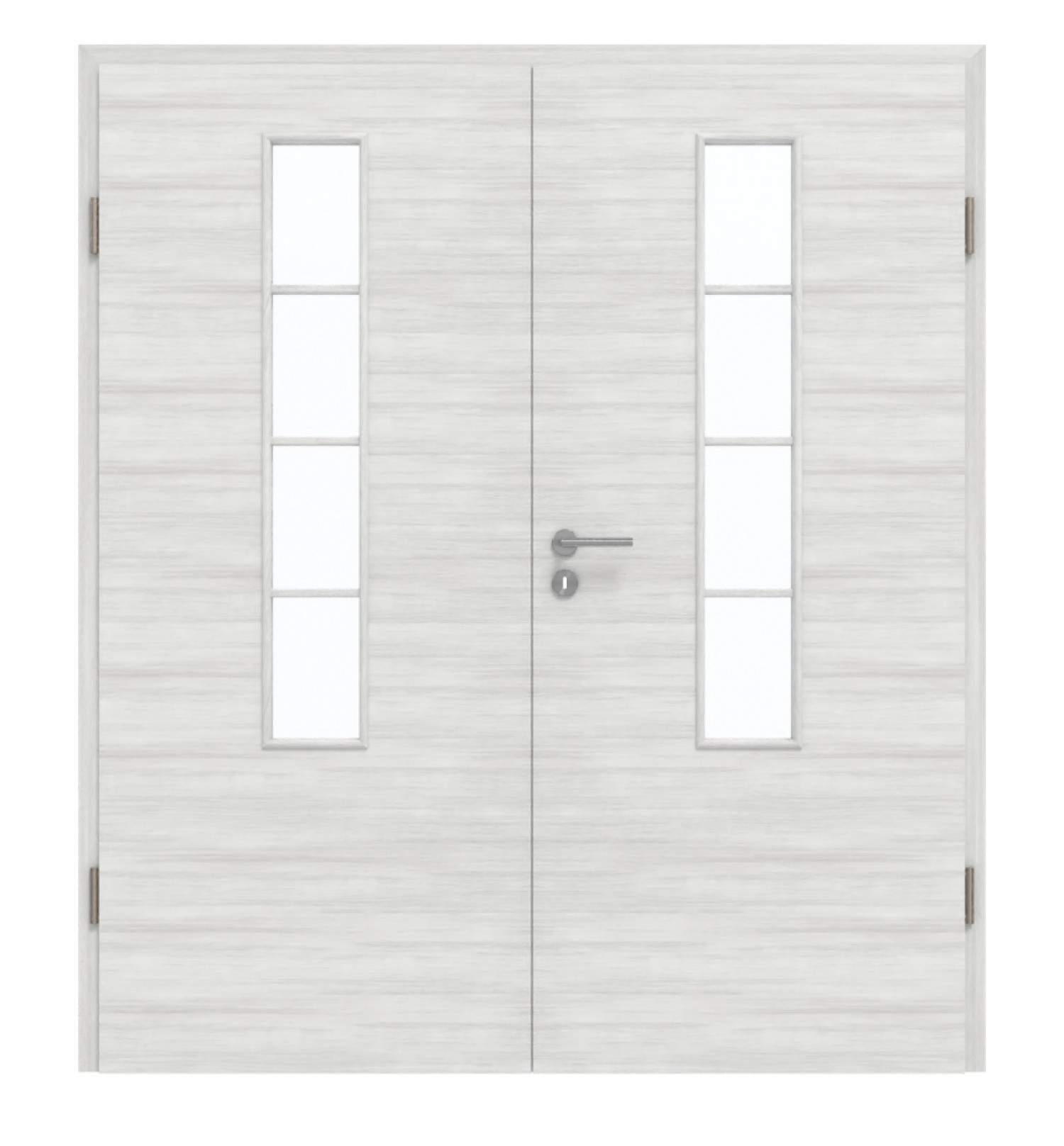 GARANT Doppelflügeltür inkl. Zarge Quer Authentic Grigio GCK08 mit Lichtausschnitt LA-5 mittig Sprosse SP10