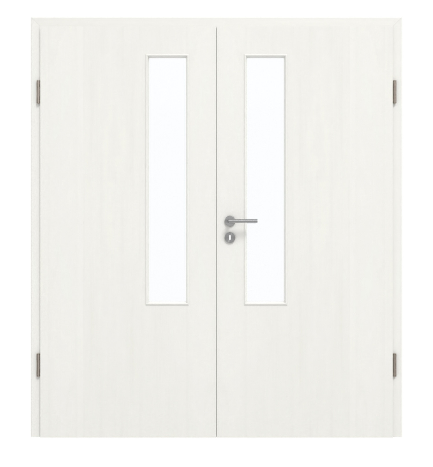 GARANT Doppelflügeltür inkl. Zarge Authentic Bianco CePaL mit Lichtausschnitt LA-5 schlossseitig