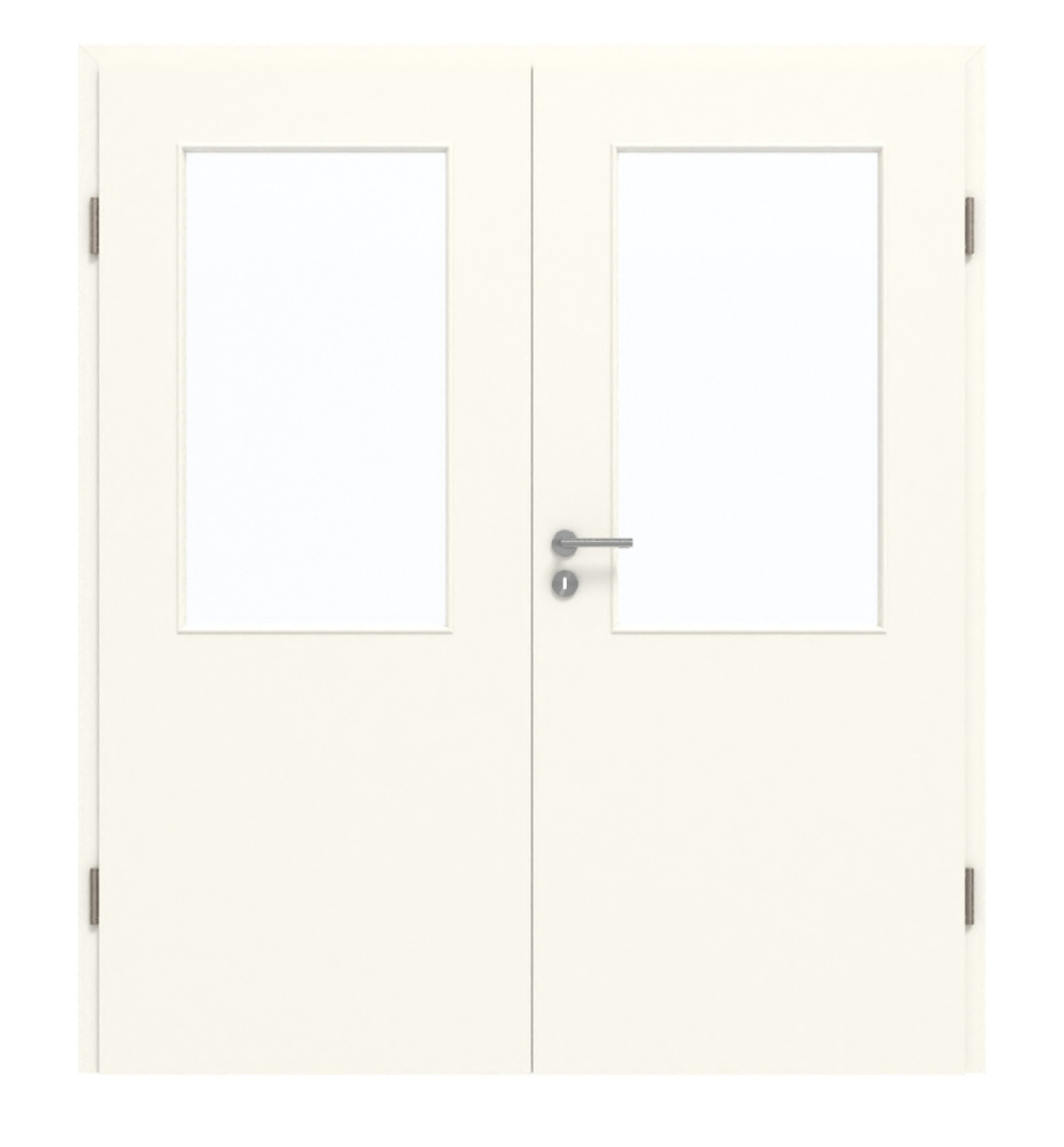 GARANT Doppelflügeltür inkl. Zarge 0105-60 Pearl White CePaL mit Lichtausschnitt LA-6