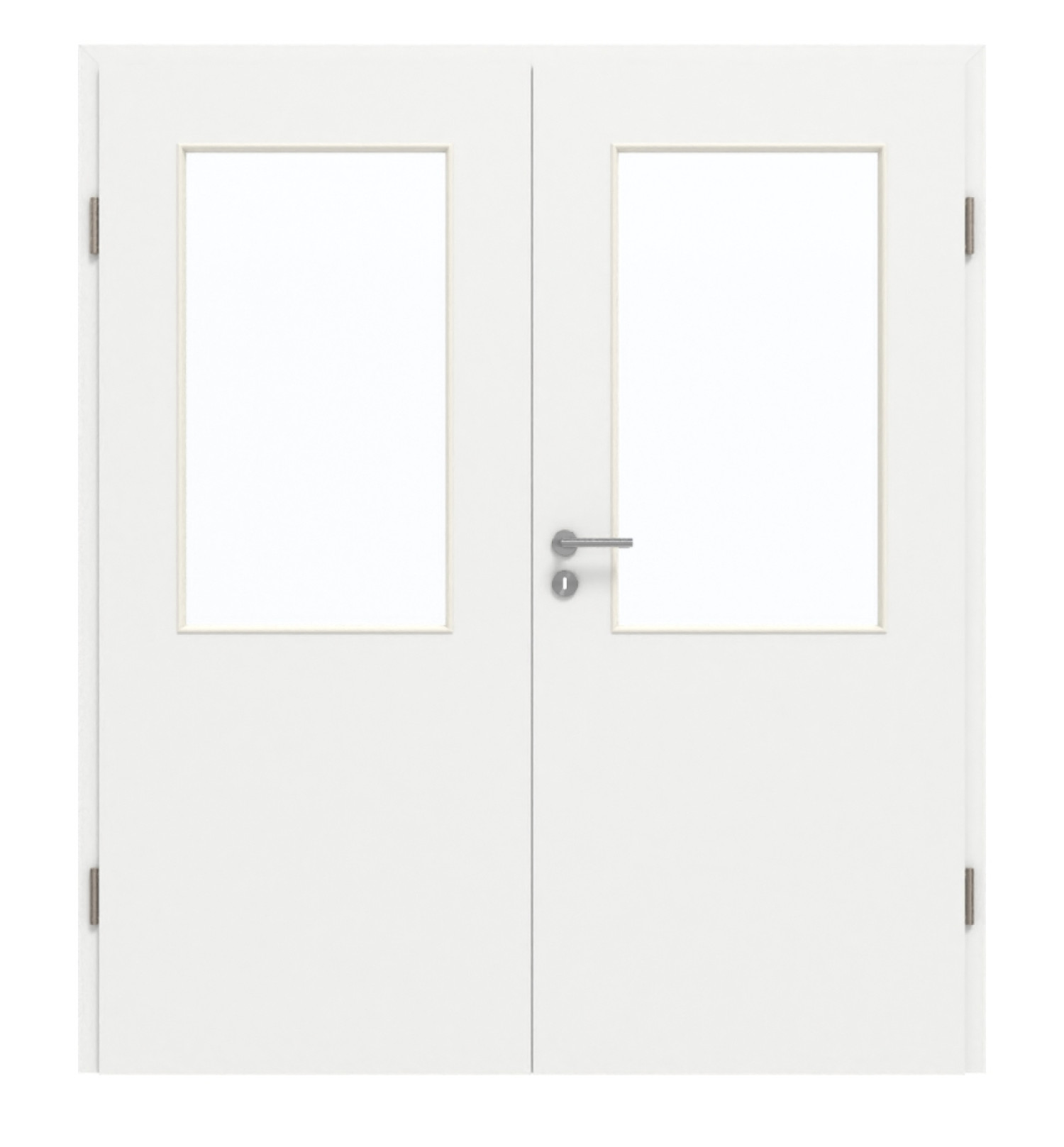 GARANT Doppelflügeltür inkl. Zarge D354-60 Designer White Resopal mit Lichtausschnitt LA-6