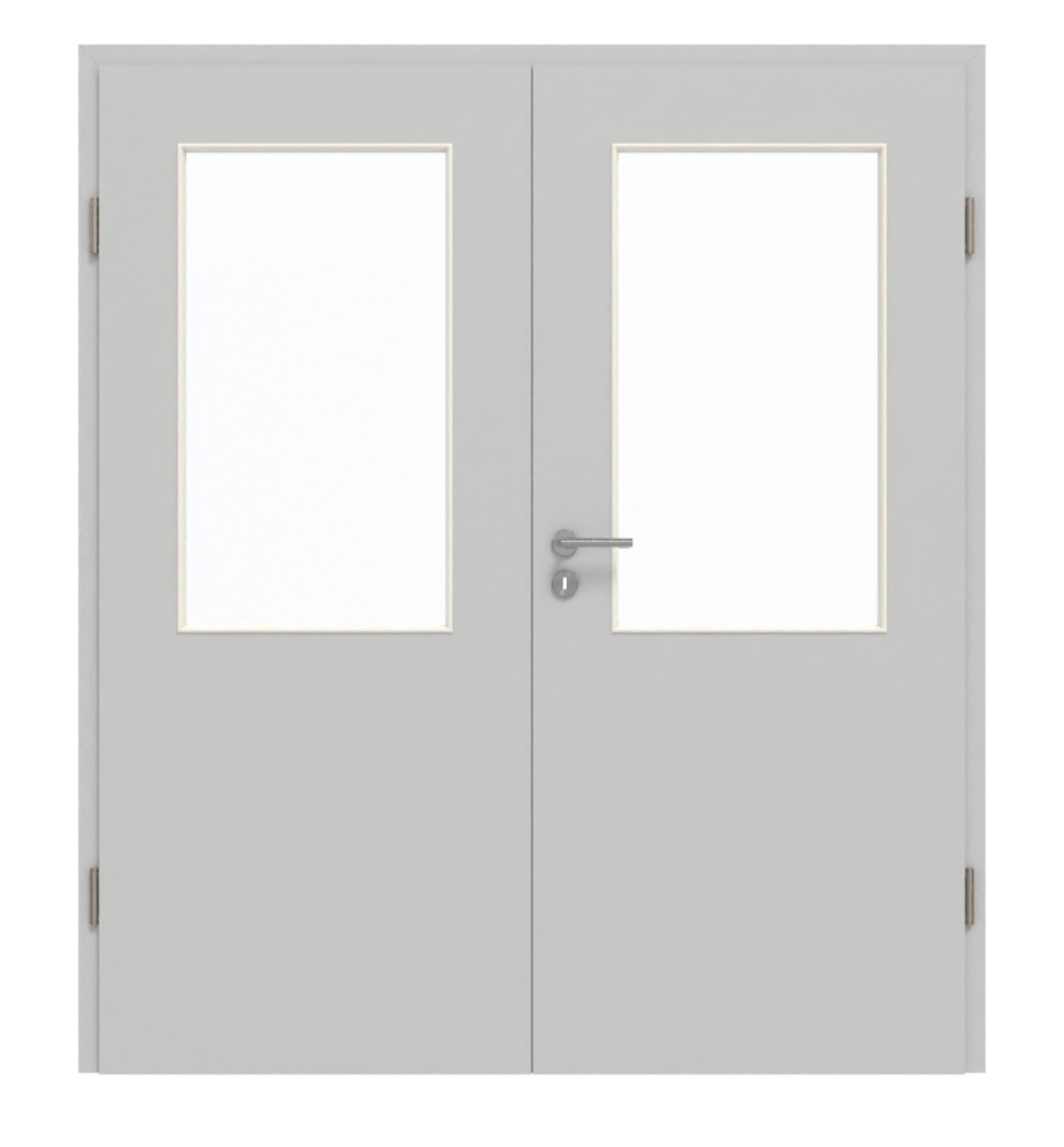 GARANT Doppelflügeltür inkl. Zarge D92-60 Dove Grey Resopal mit Lichtausschnitt LA-6
