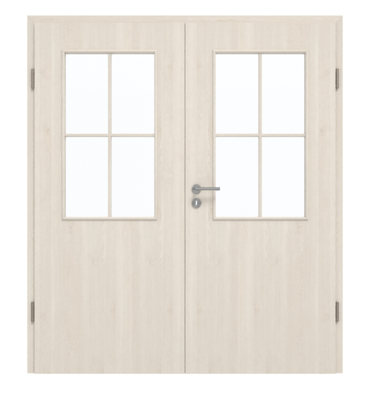 GARANT Doppelflügeltür inkl. Zarge Authentic Perl GCK08 mit Lichtausschnitt LA-6 Sprosse SP0