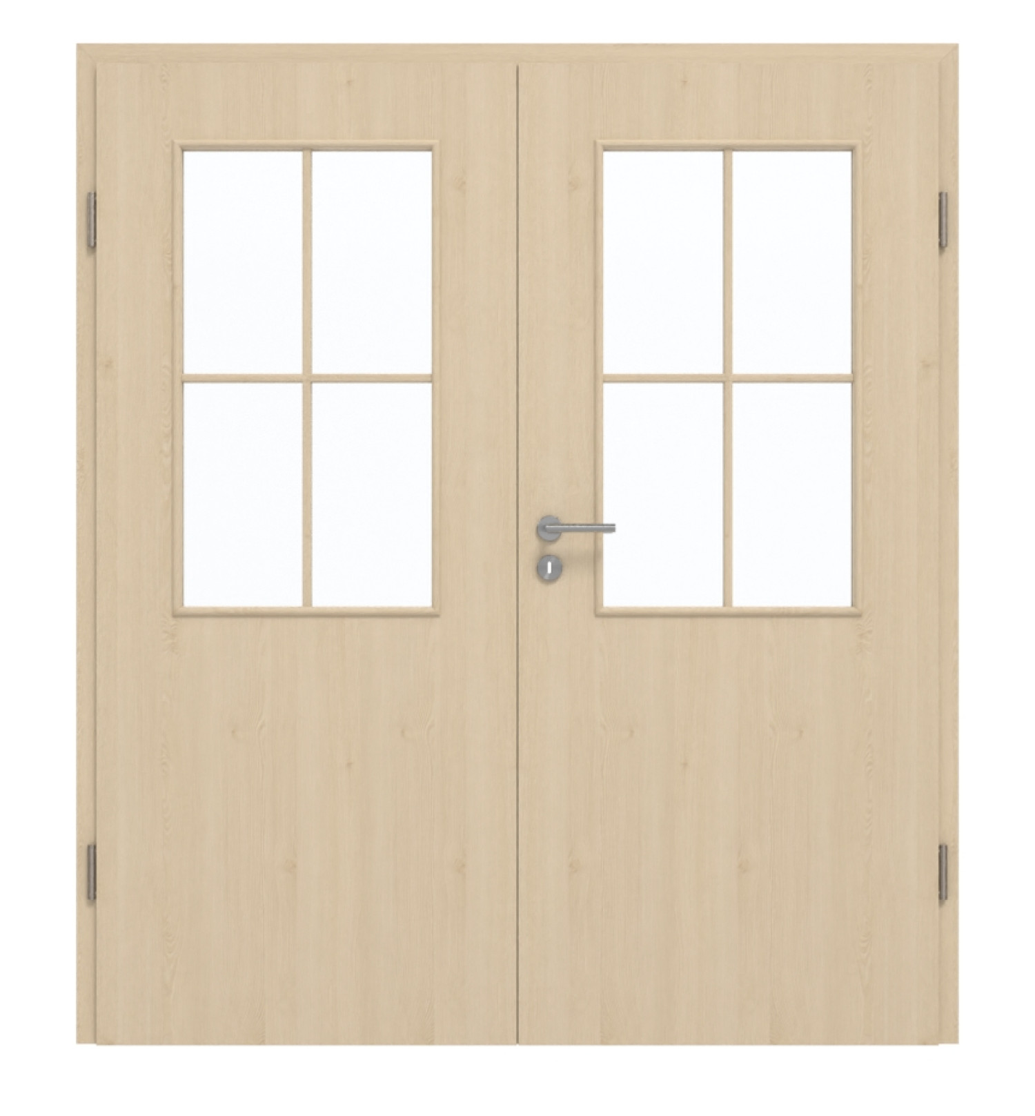 GARANT Doppelflügeltür inkl. Zarge Authentic Sand GCK08 mit Lichtausschnitt LA-6 Sprosse SP0