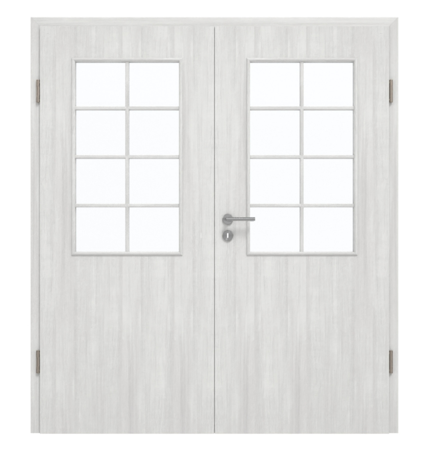 GARANT Doppelflügeltür inkl. Zarge Authentic Grigio CePaL mit Lichtausschnitt LA-6 Sprosse SP1