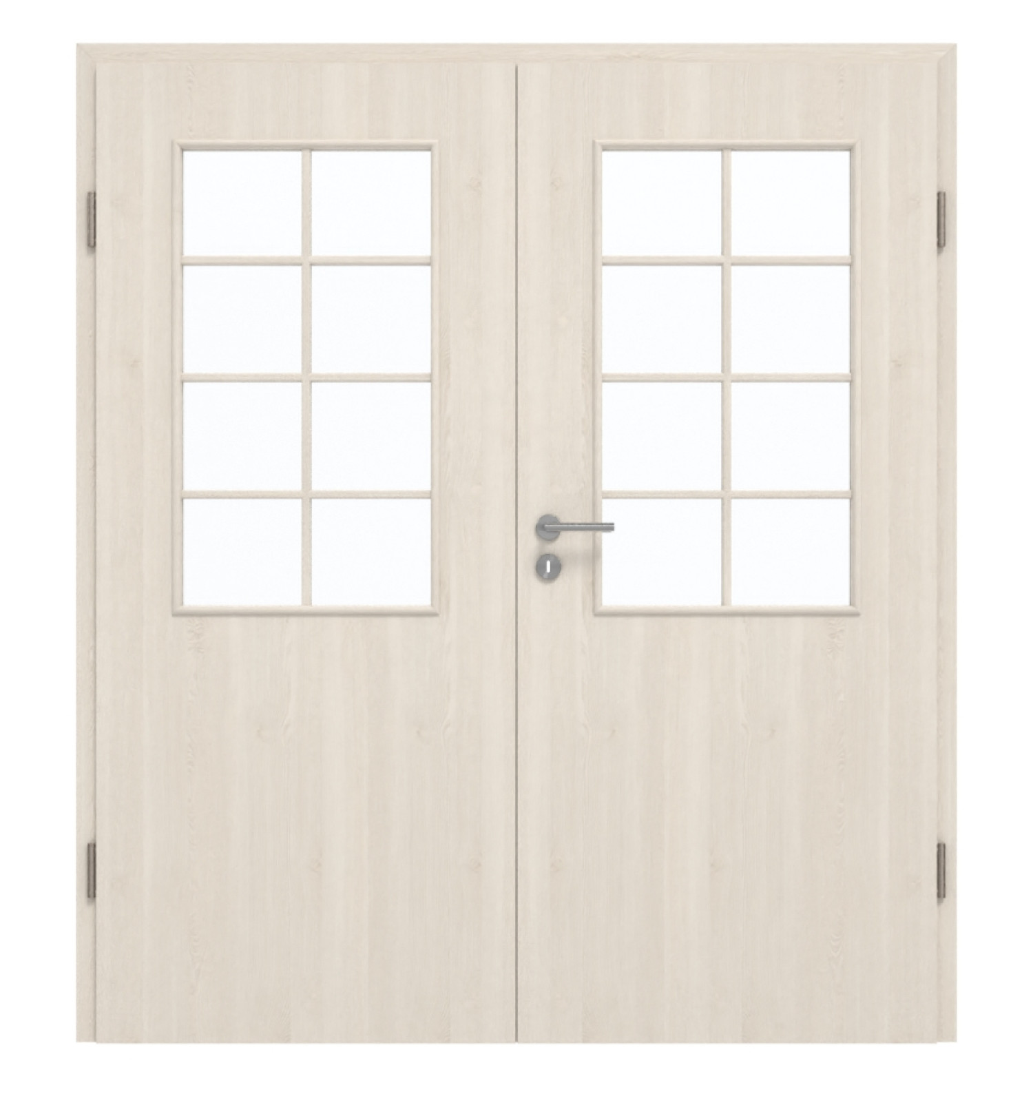 GARANT Doppelflügeltür inkl. Zarge Authentic Perl GCK08 mit Lichtausschnitt LA-6 Sprosse SP1