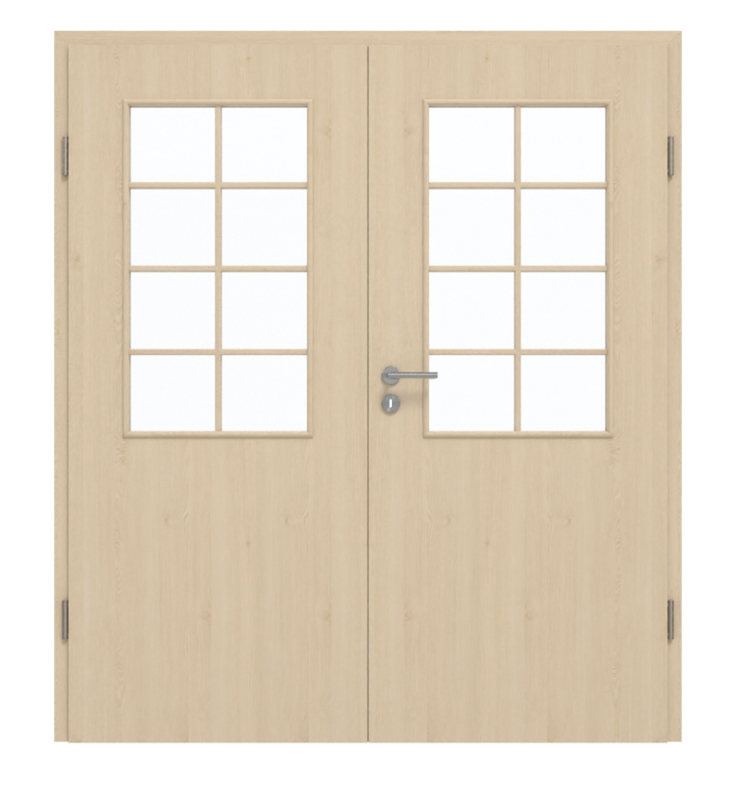 GARANT Doppelflügeltür inkl. Zarge Authentic Sand GCK08 mit Lichtausschnitt LA-6 Sprosse SP1