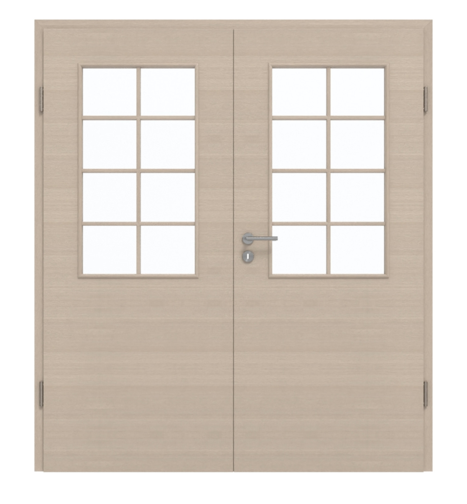GARANT Doppelflügeltür inkl. Zarge Quer Authentic Akazie GCK08 mit Lichtausschnitt LA-6 Sprosse SP1