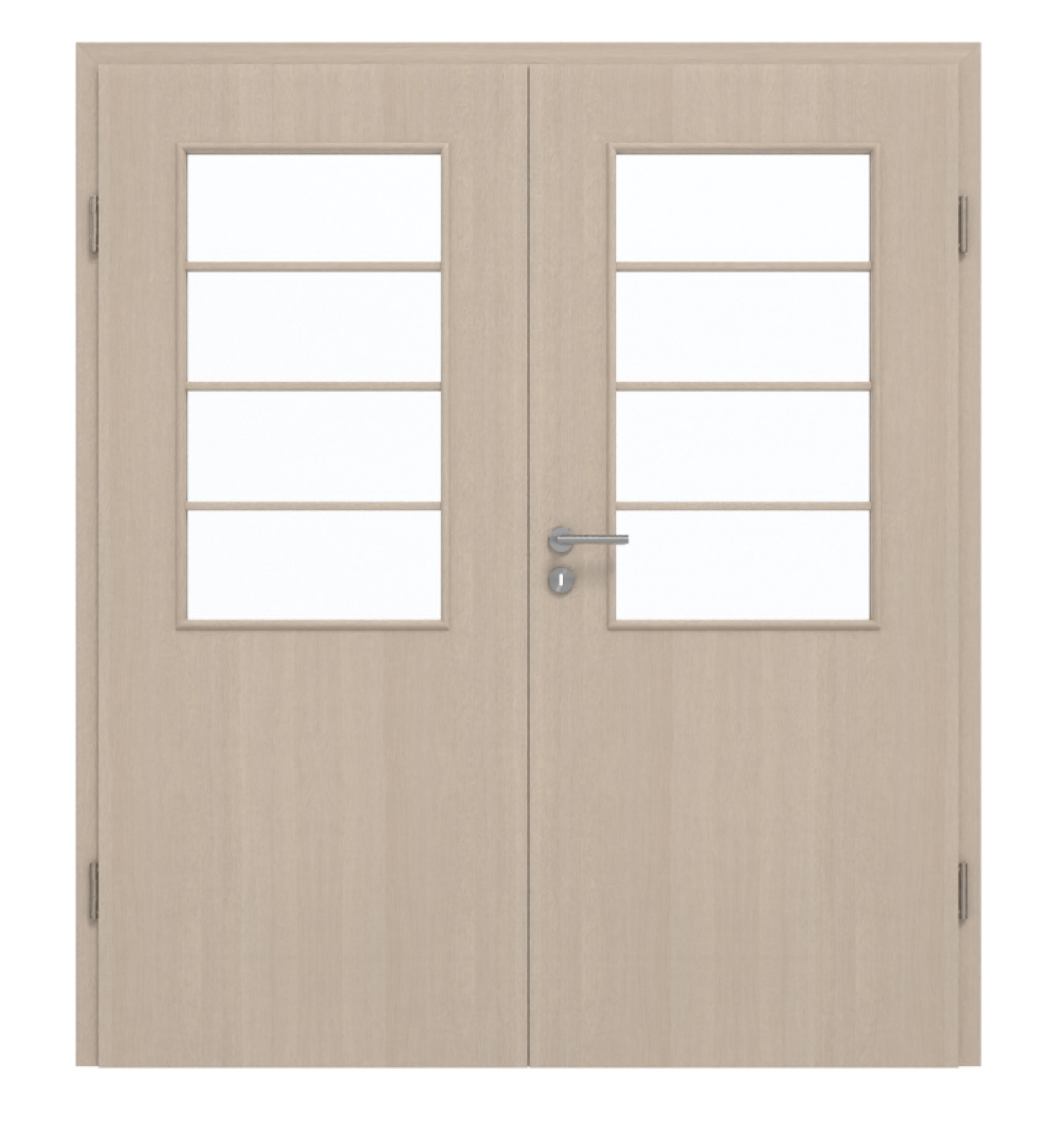 GARANT Doppelflügeltür inkl. Zarge Authentic Akazie CePaL mit Lichtausschnitt LA-6 Sprosse SP10