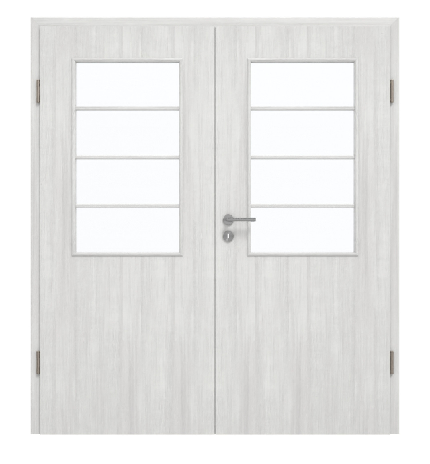 GARANT Doppelflügeltür inkl. Zarge Authentic Grigio CePaL mit Lichtausschnitt LA-6 Sprosse SP10