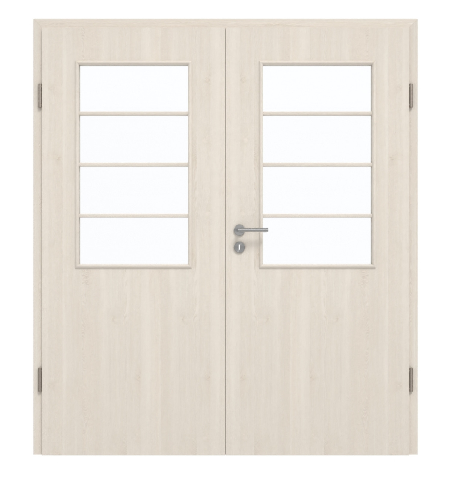 GARANT Doppelflügeltür inkl. Zarge Authentic Perl GCK08 mit Lichtausschnitt LA-6 Sprosse SP10