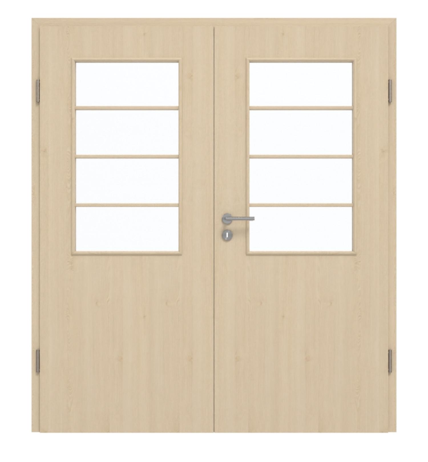 GARANT Doppelflügeltür inkl. Zarge Authentic Sand GCK08 mit Lichtausschnitt LA-6 Sprosse SP10