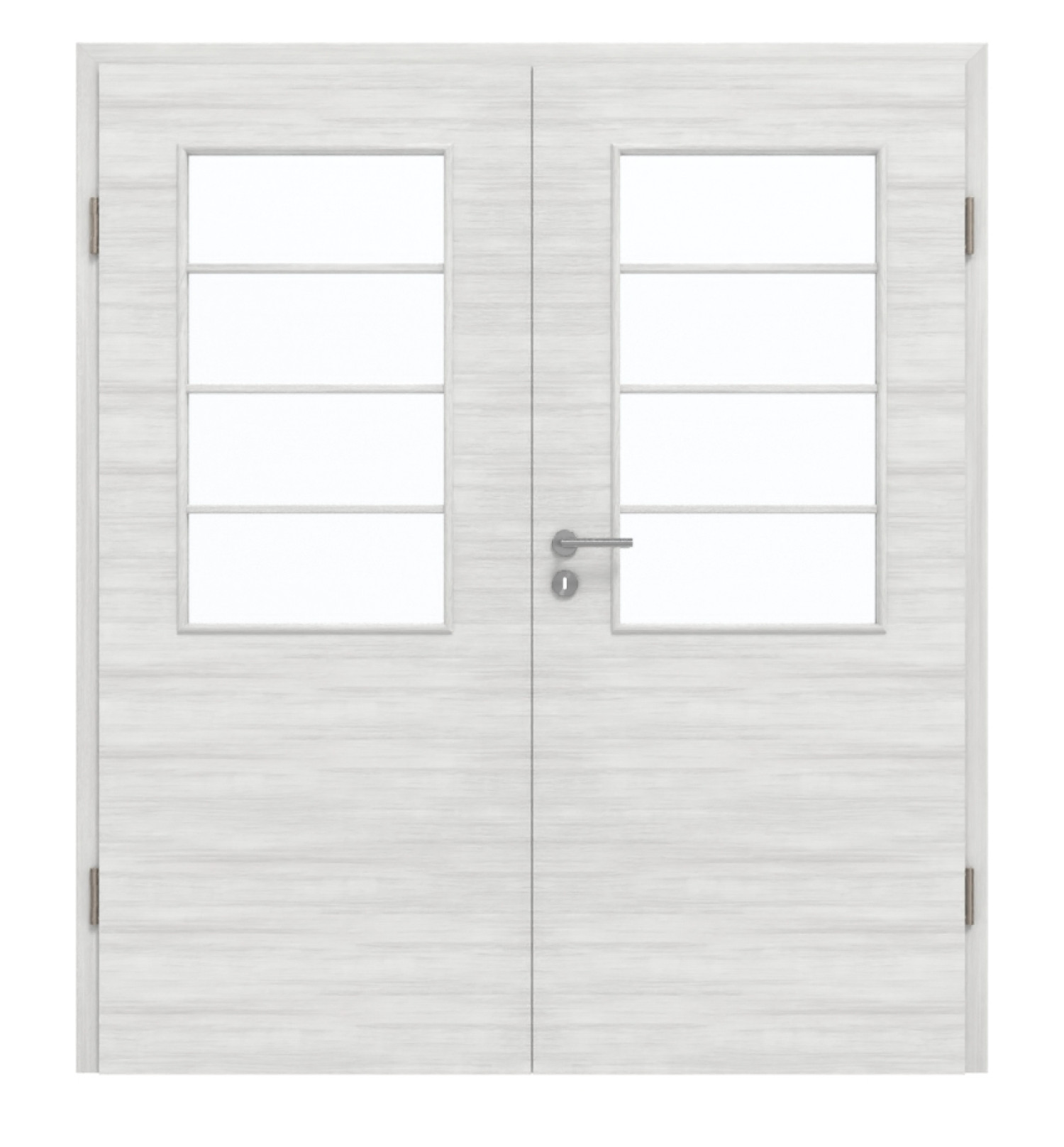 GARANT Doppelflügeltür inkl. Zarge Quer Authentic Grigio CePaL mit Lichtausschnitt LA-6 Sprosse SP10