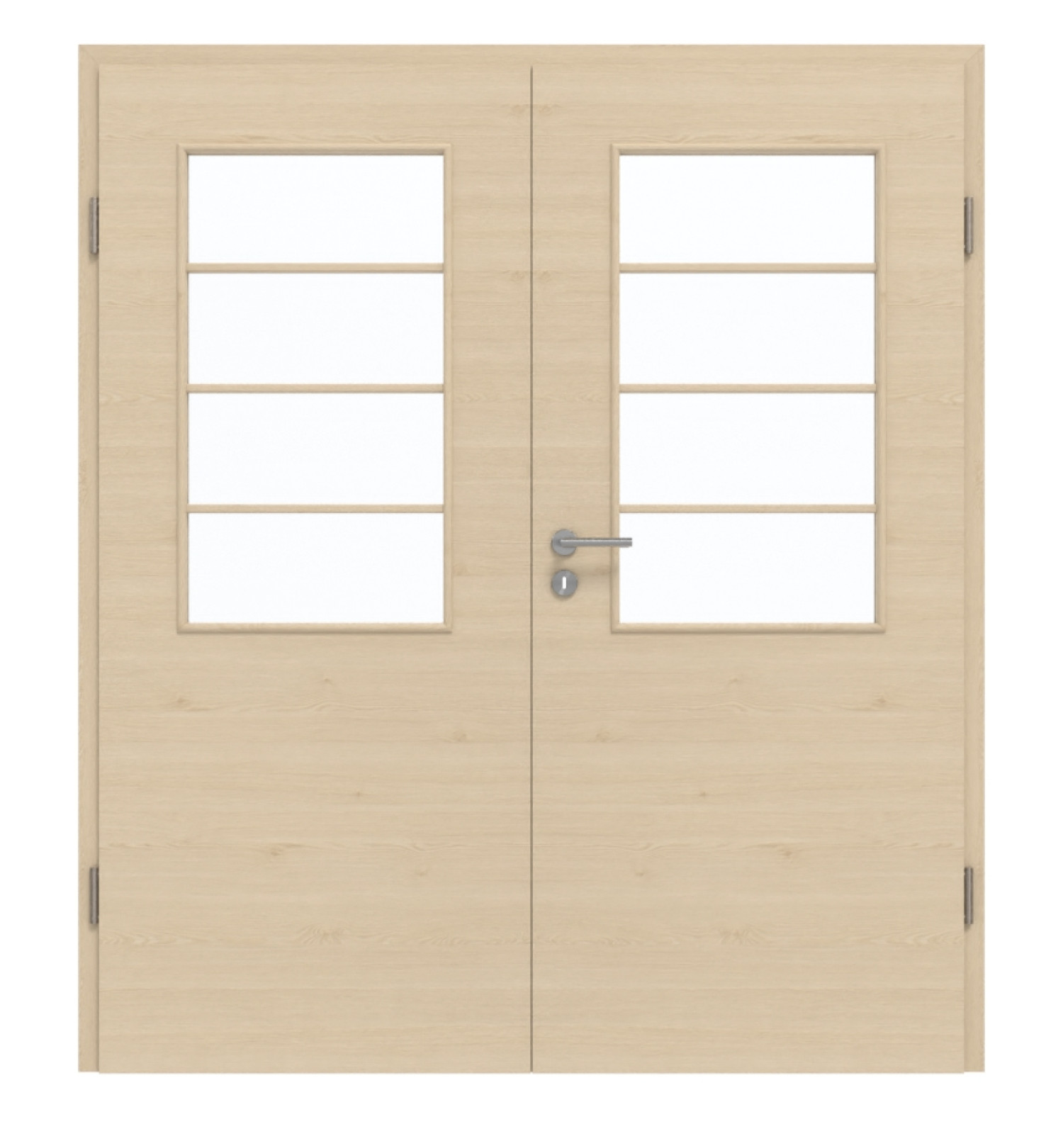 GARANT Doppelflügeltür inkl. Zarge Quer Authentic Sand GCK08 mit Lichtausschnitt LA-6 Sprosse SP10