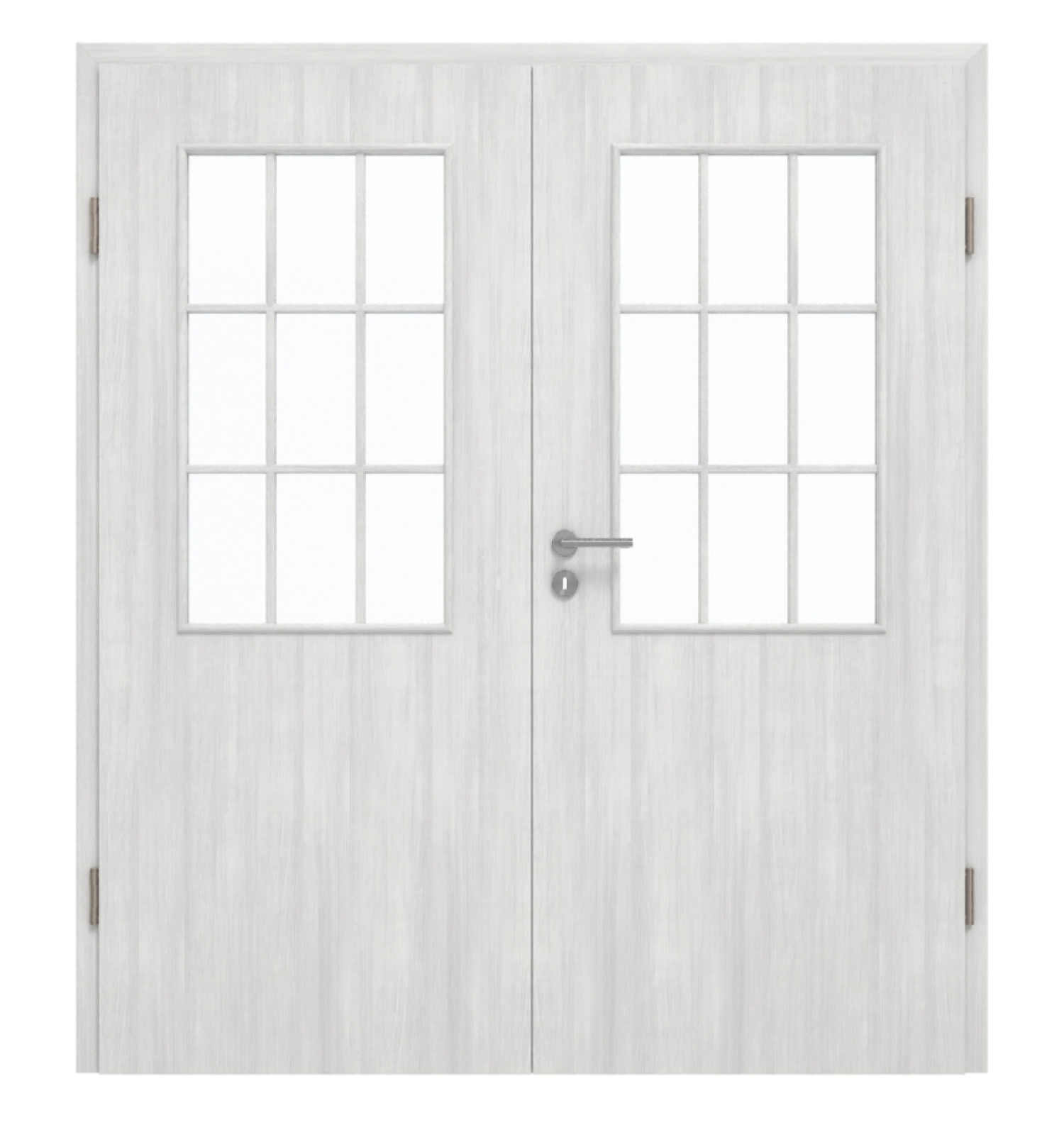 GARANT Doppelflügeltür inkl. Zarge Authentic Grigio CePaL mit Lichtausschnitt LA-6 Sprosse SP2