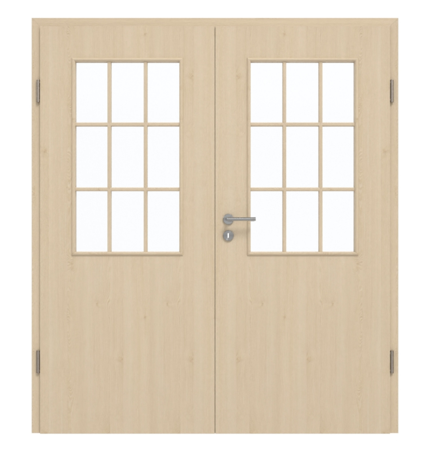 GARANT Doppelflügeltür inkl. Zarge Authentic Sand GCK08 mit Lichtausschnitt LA-6 Sprosse SP2