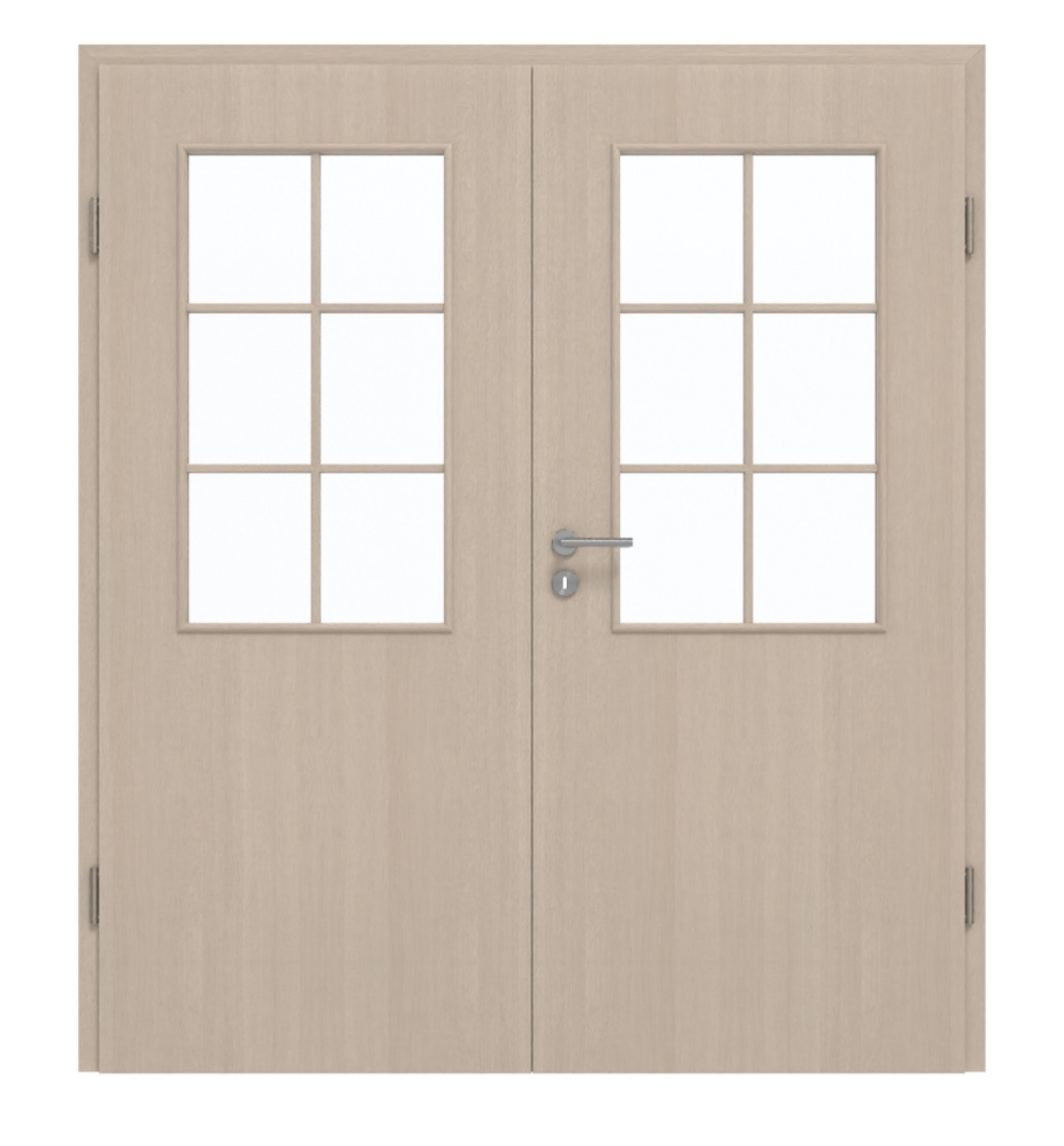 GARANT Doppelflügeltür inkl. Zarge Authentic Akazie GCK08 mit Lichtausschnitt LA-6 Sprosse SP4